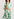 Off-white and green tie-dyed silk midi dress Faume - seconde main