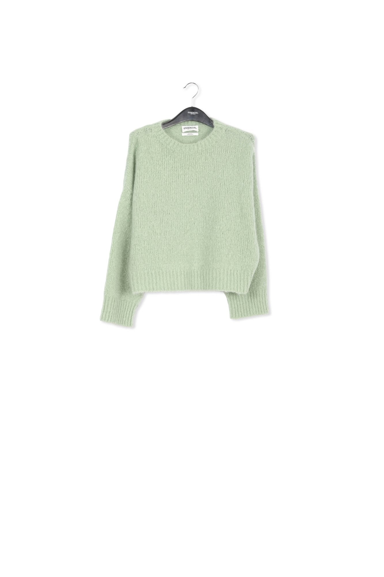 Light green turtleneck knit sweater RE—SSENTIEL | Essentiel second hand