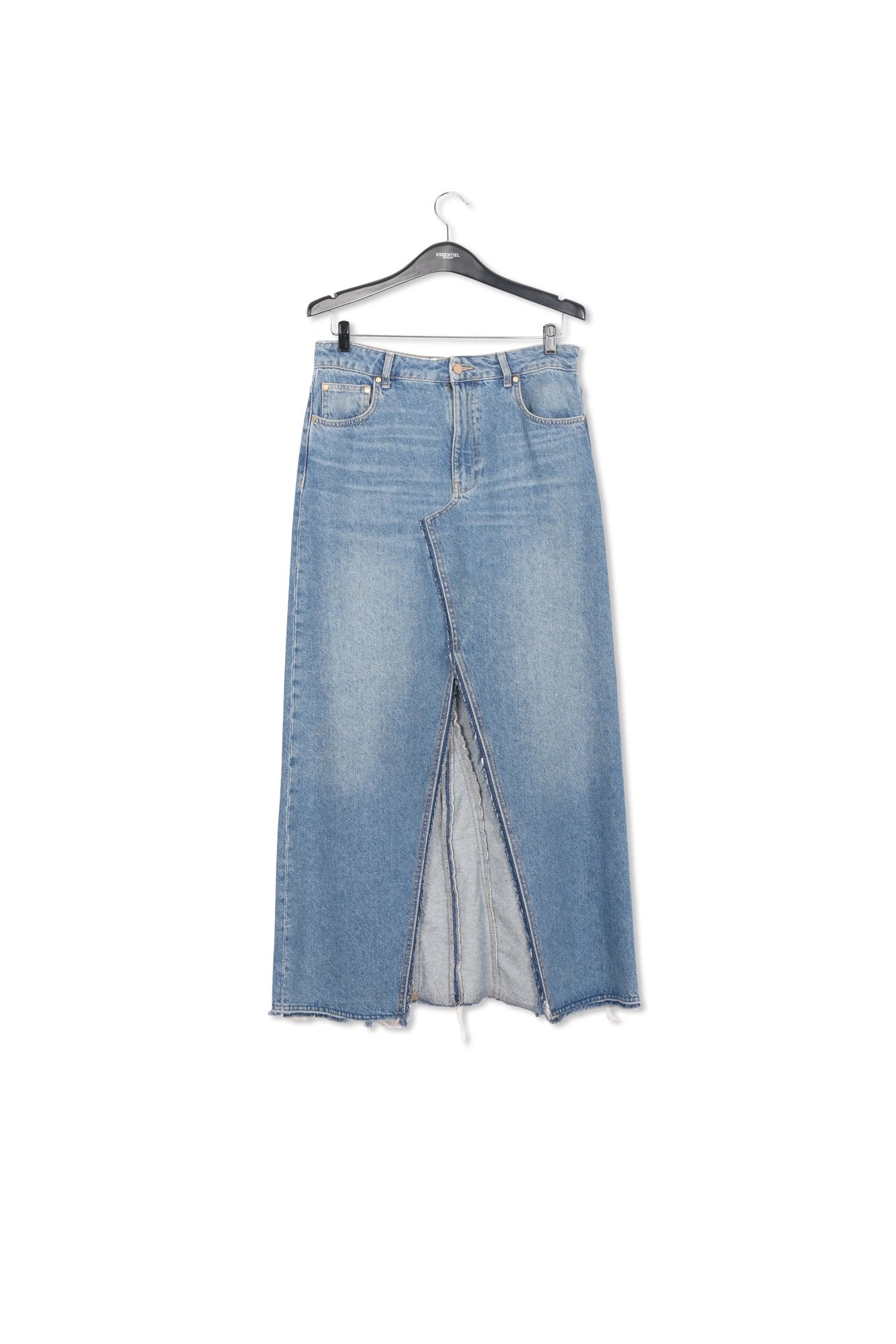 Blue denim maxi skirt RE—SSENTIEL | Essentiel second hand