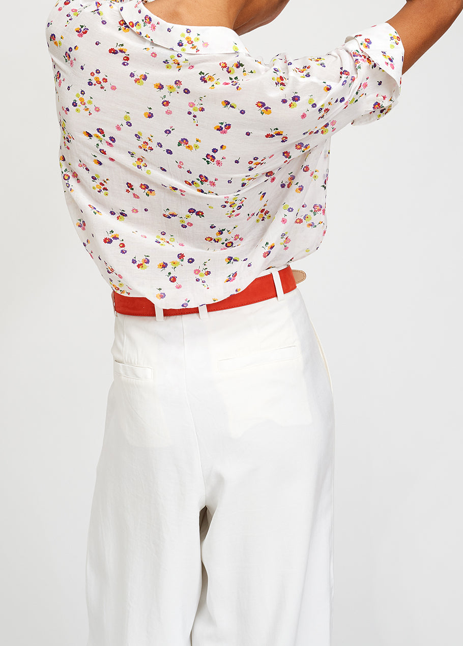 White floral shirt RE—SSENTIEL | Essentiel second hand