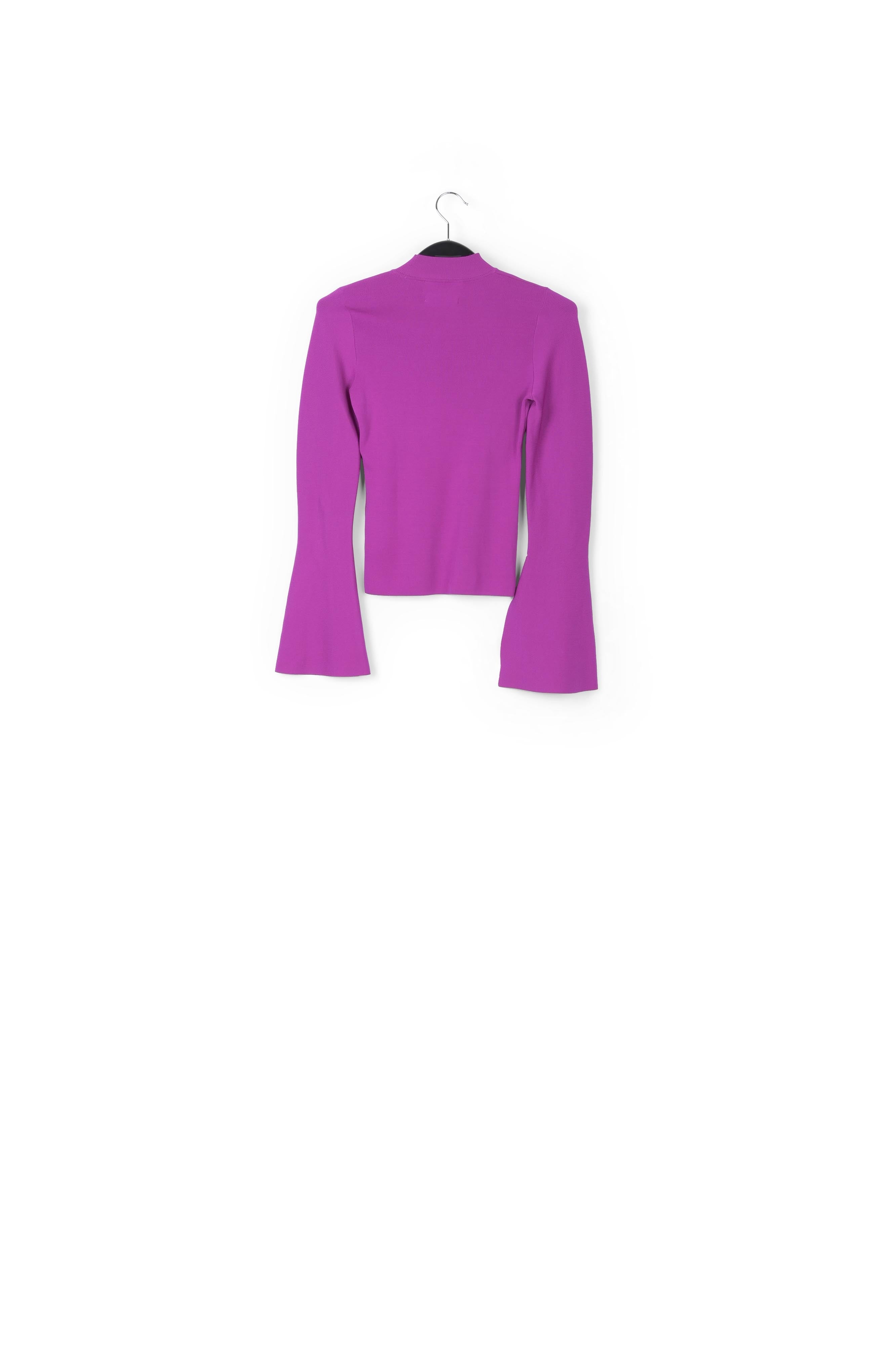 Pull pourpre ajusté aux manches en trompette RE—SSENTIEL | Essentiel second hand