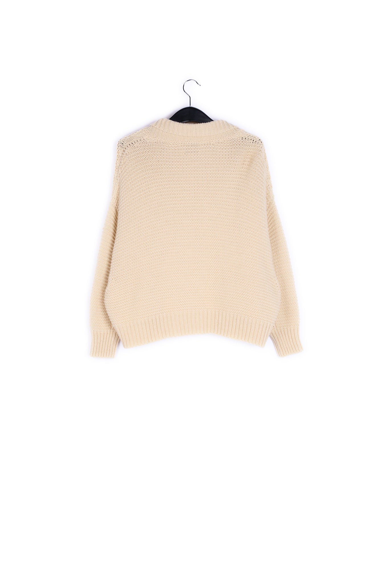 Off-white big sleeves knit cardigan RE—SSENTIEL | Essentiel second hand