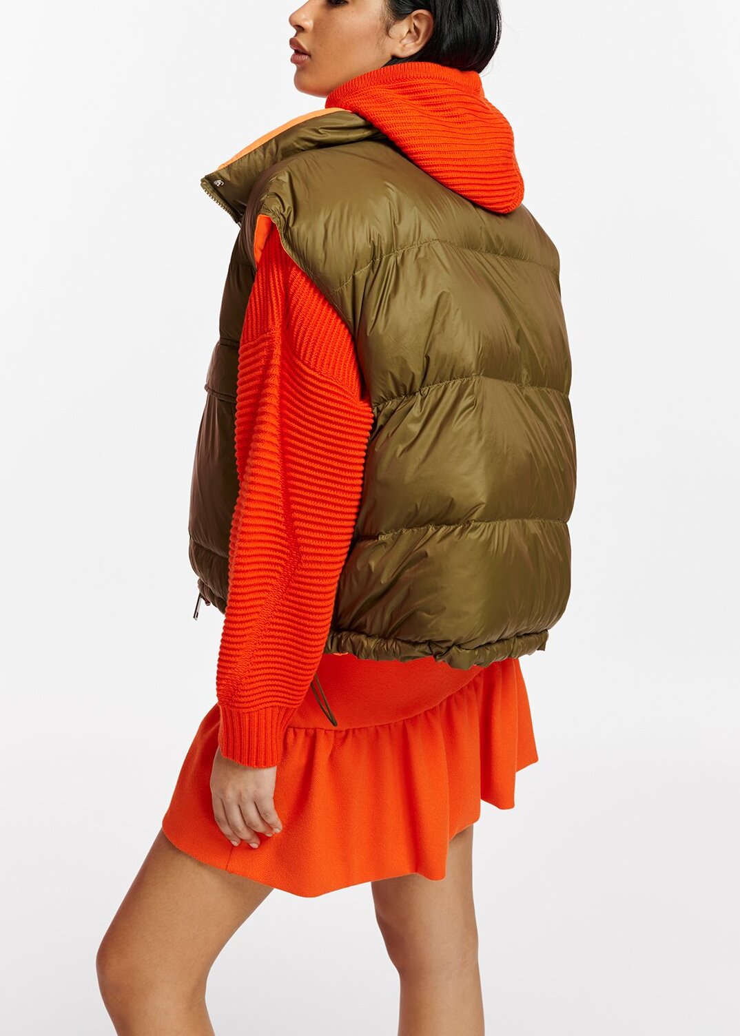 Doudoune réversible kaki et orange RE—SSENTIEL | Essentiel second hand