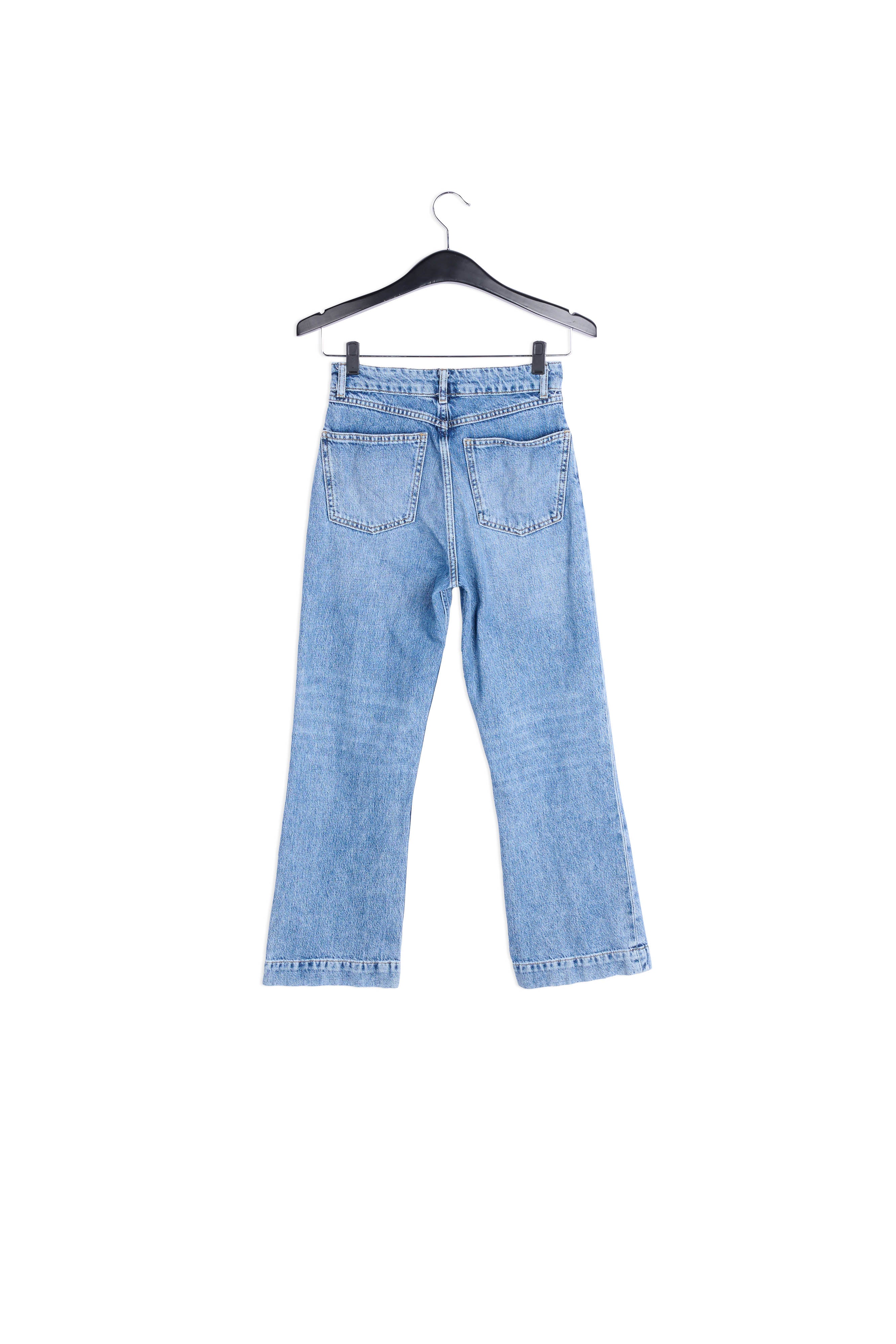 Jean bleu à taille haute et jambes évasées RE—SSENTIEL | Essentiel second hand