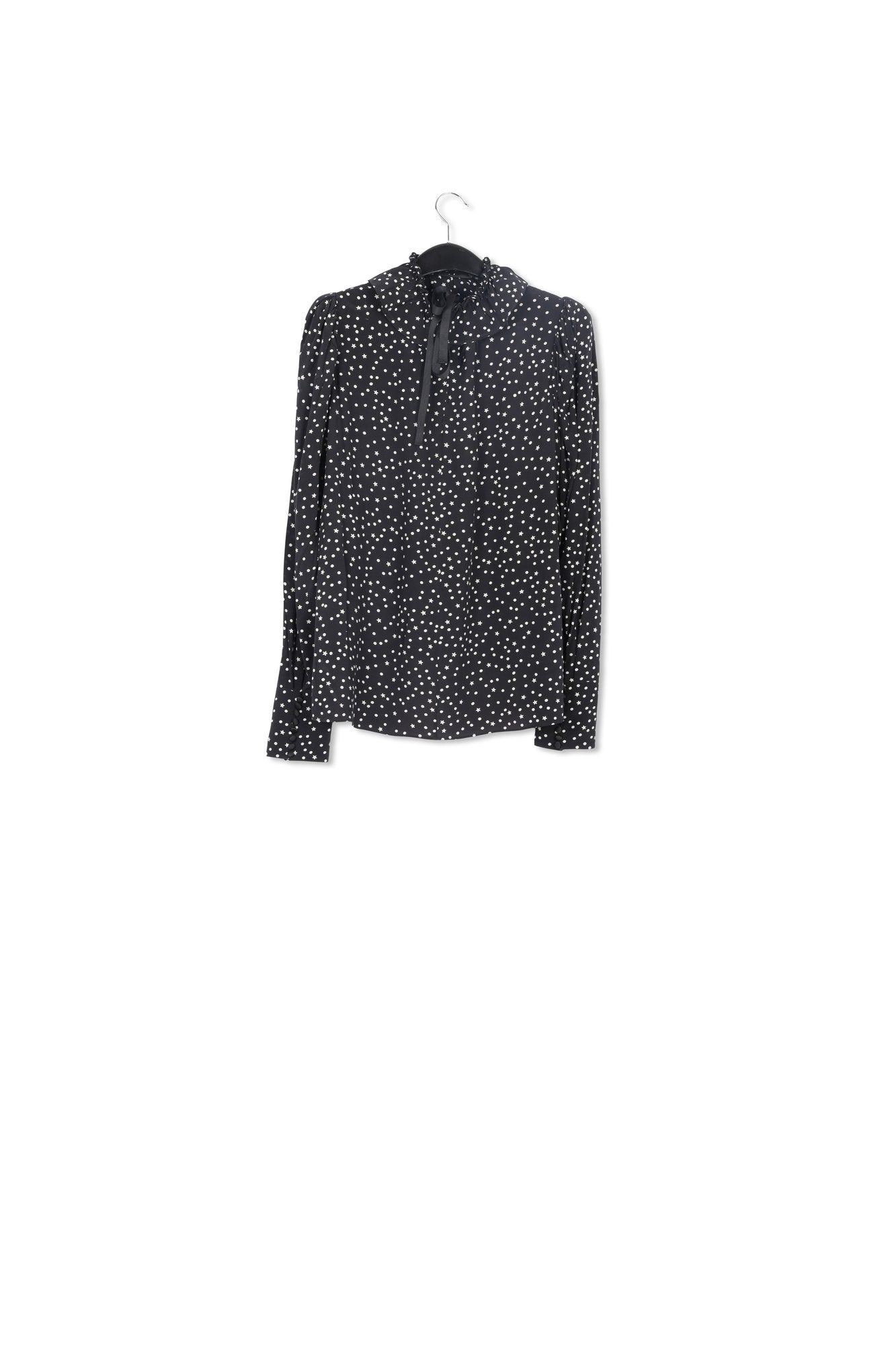 Black polka dot top RE—SSENTIEL | Essentiel second hand
