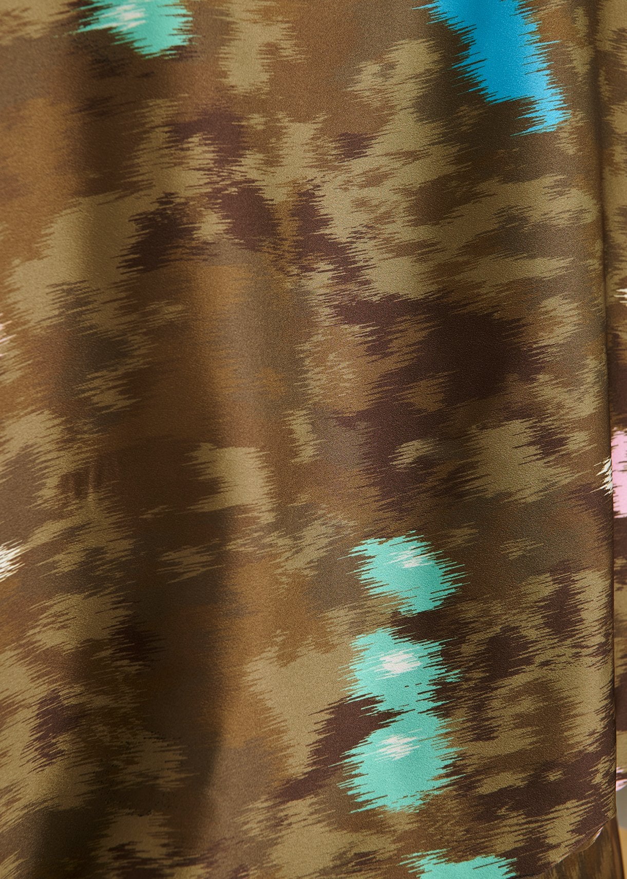 Khaki floral print midi-length dress RE—SSENTIEL | Essentiel second hand