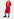 Red belted midi-length knit Faume - seconde main