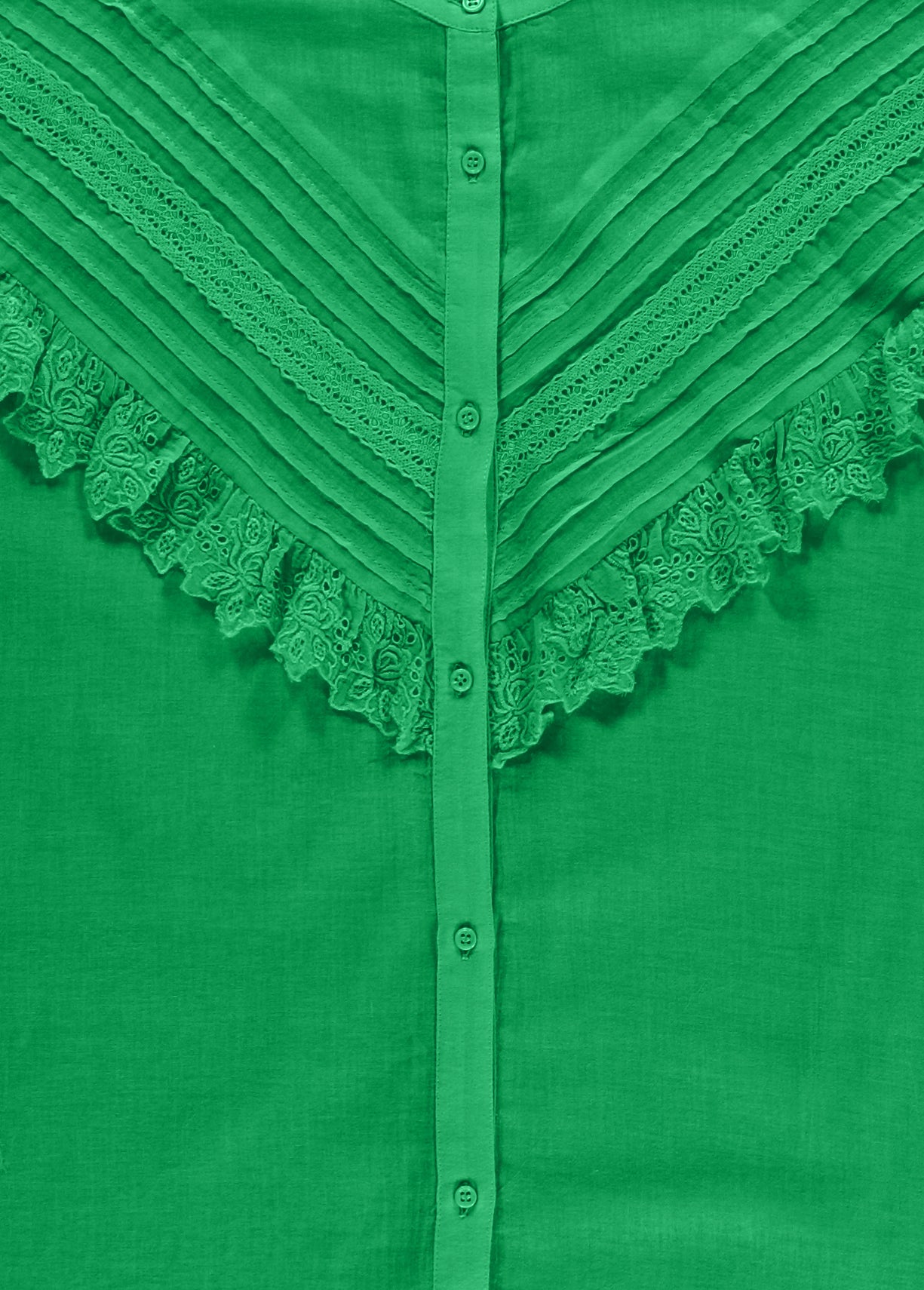 Groene top met ruches RE—SSENTIEL | Essentiel second hand