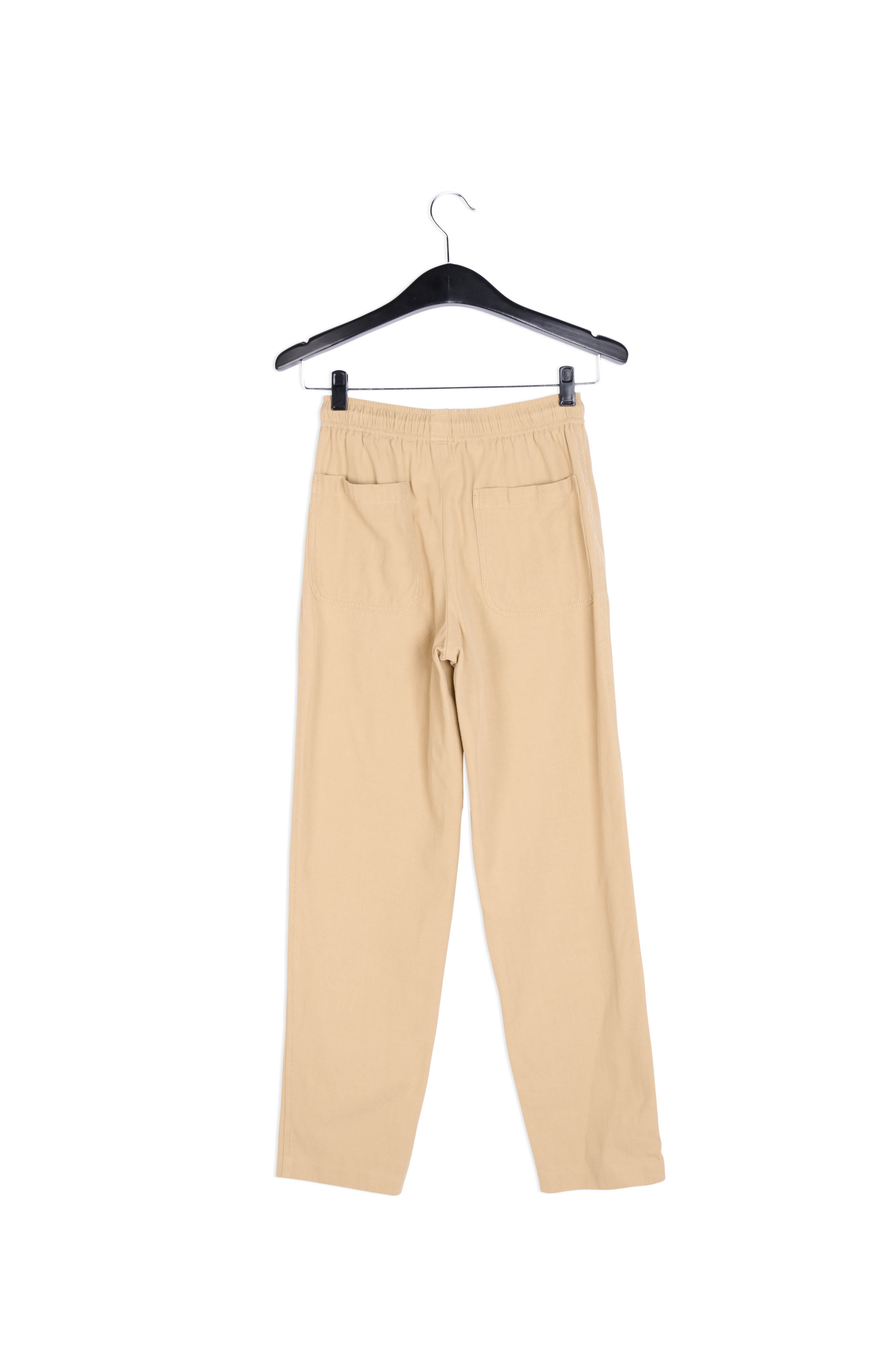 Pantalon fuselé en coton beige RE—SSENTIEL | Essentiel second hand