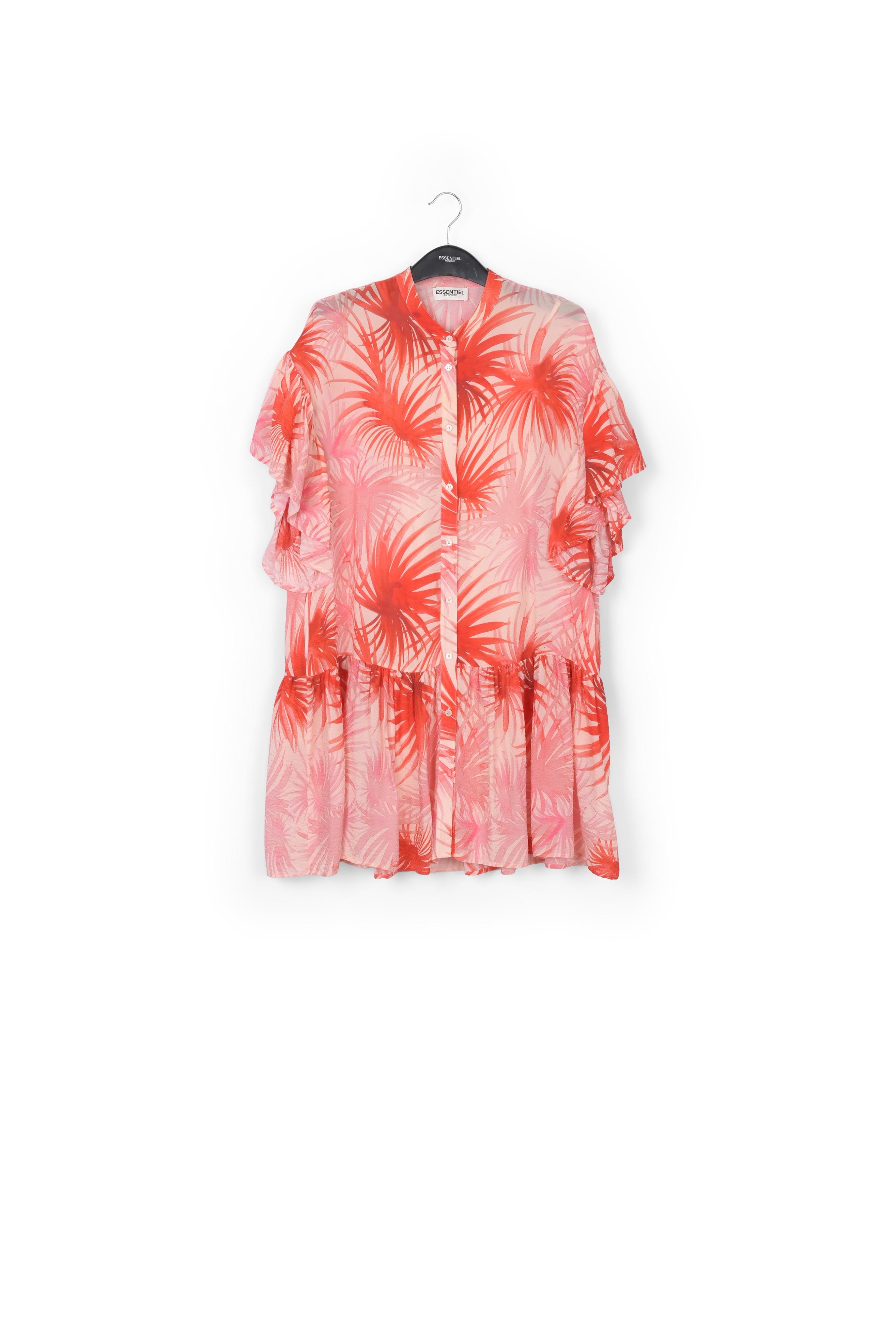 Mini robe orange à imprimé feuilles de palmier RE—SSENTIEL | Essentiel second hand