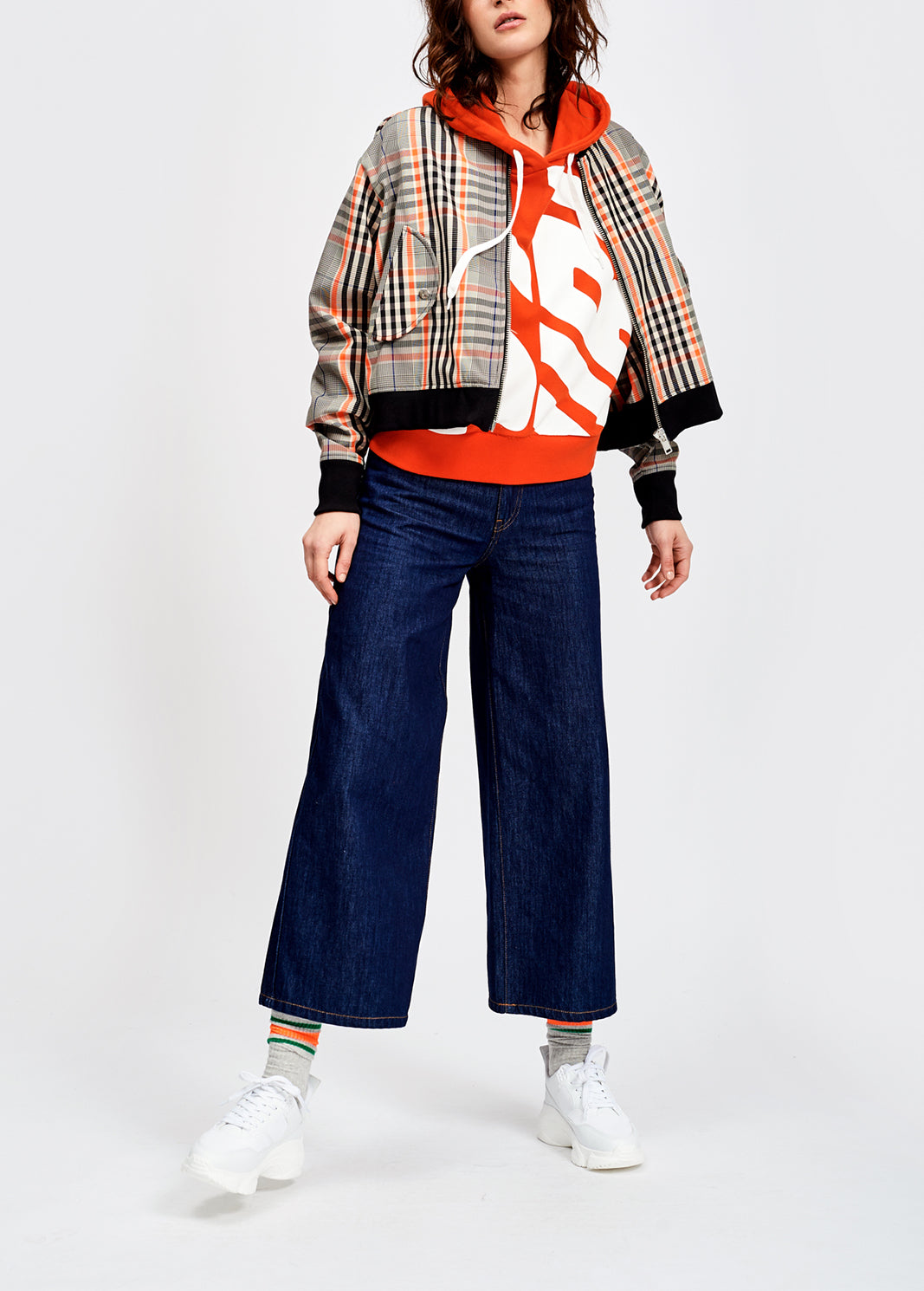 Dark blue cropped wide-leg jeans RE—SSENTIEL | Essentiel second hand