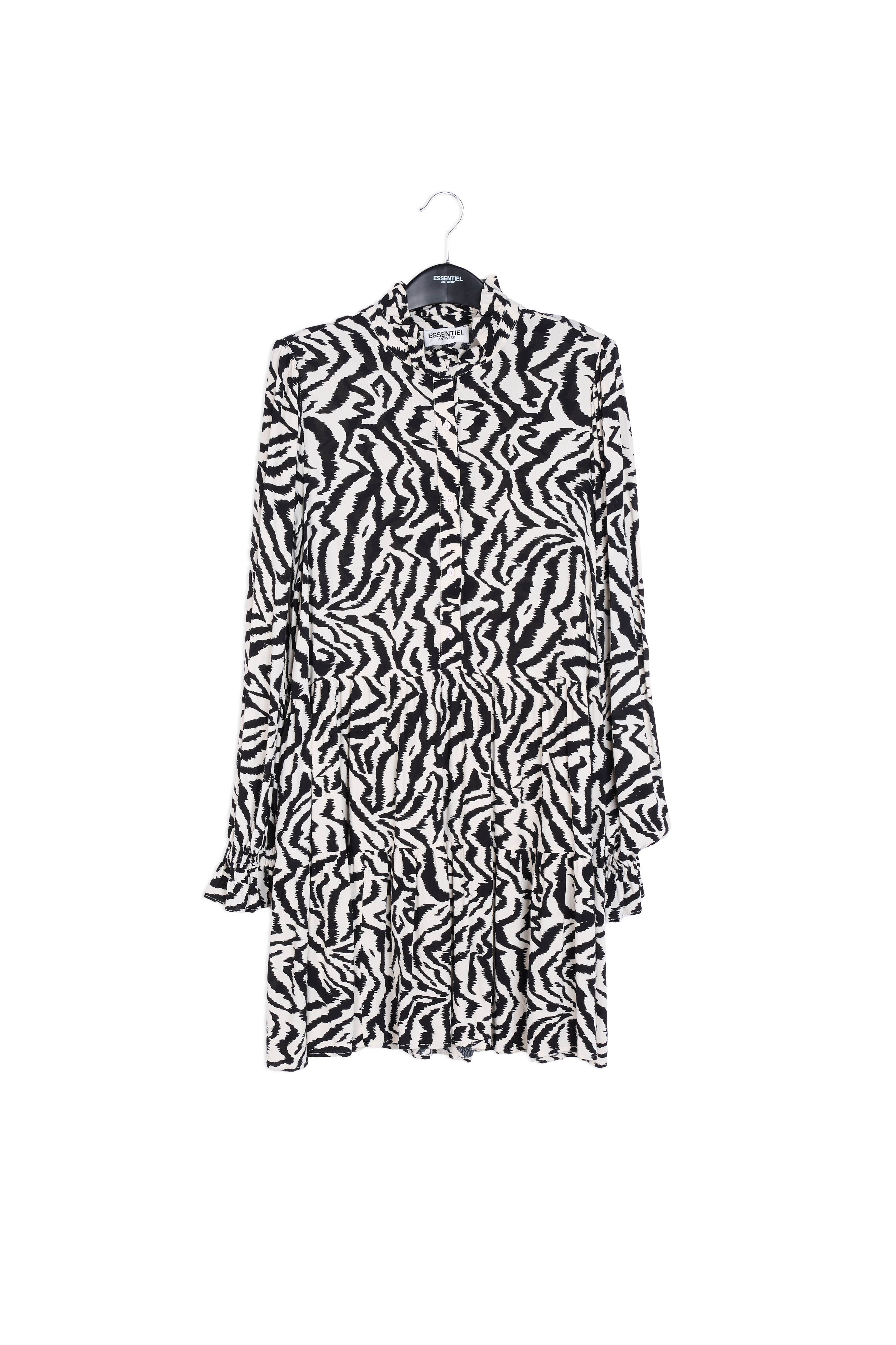 Zebra print and dots A-line mini dress RE—SSENTIEL | Essentiel second hand