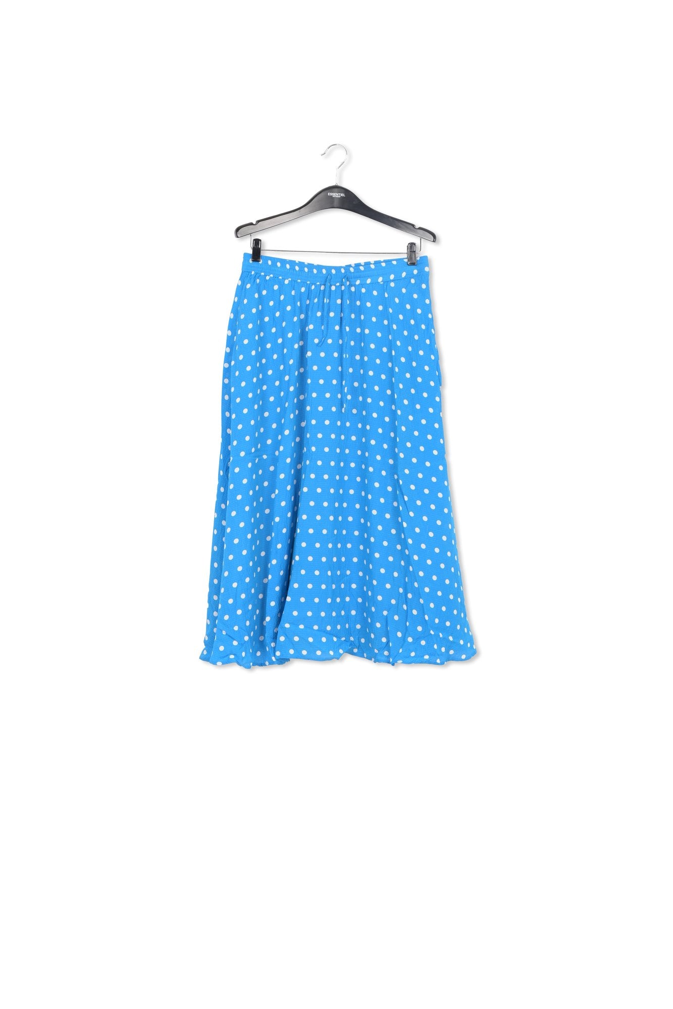 Blue and white polka-dotted midi skirt RE—SSENTIEL | Essentiel second hand