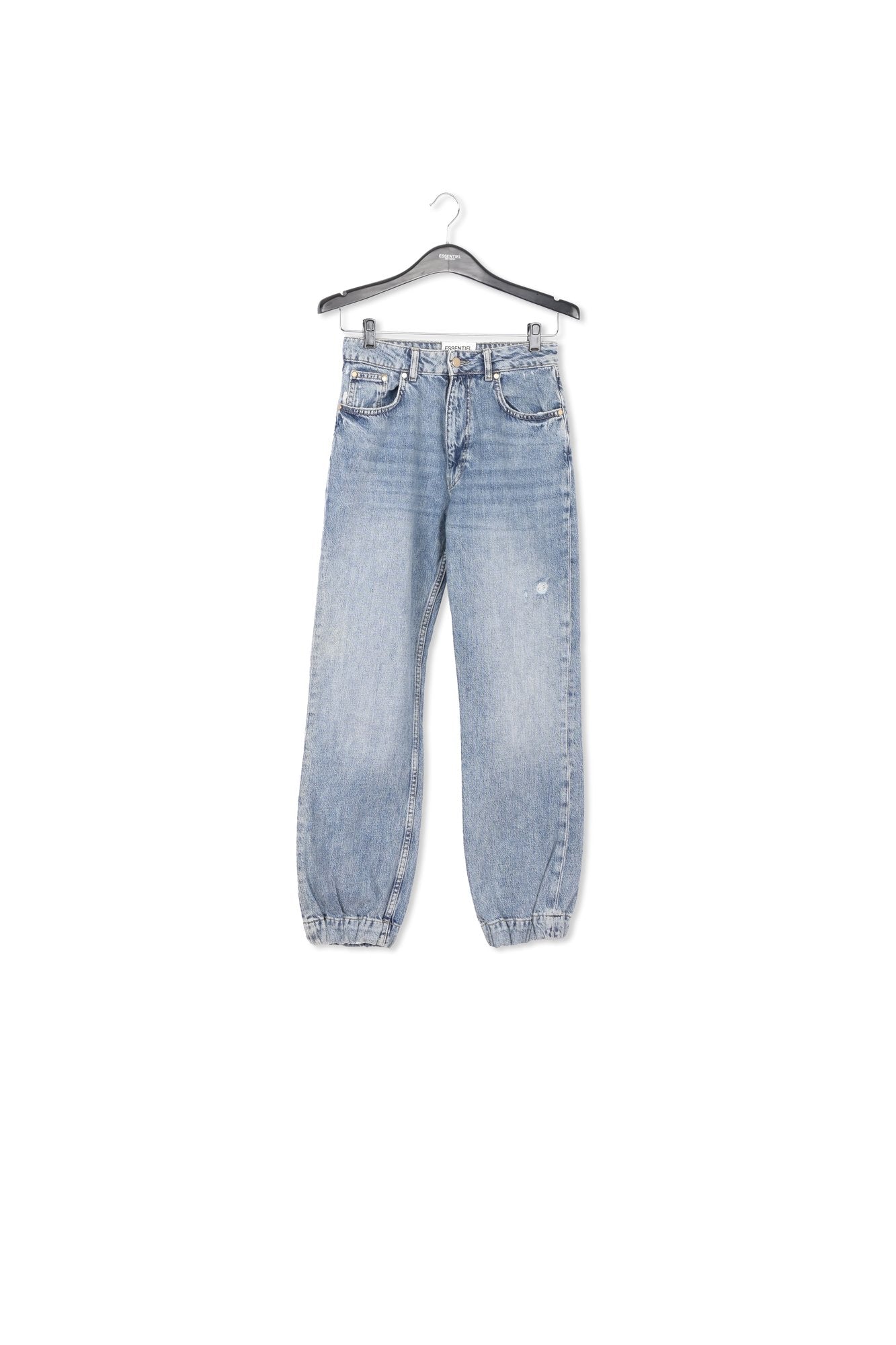 Blue cropped high-rise flared jeans RE—SSENTIEL | Essentiel second hand