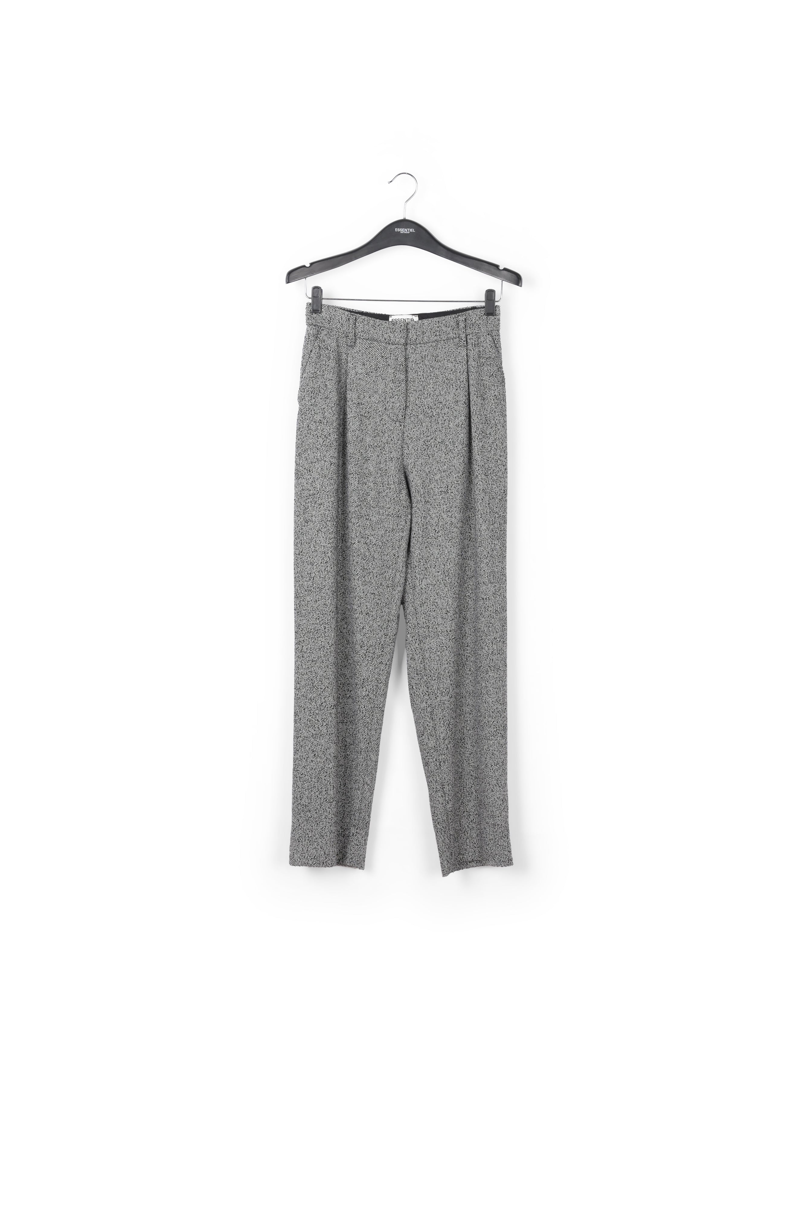Grey mélange carrot-shaped pants RE—SSENTIEL | Essentiel second hand