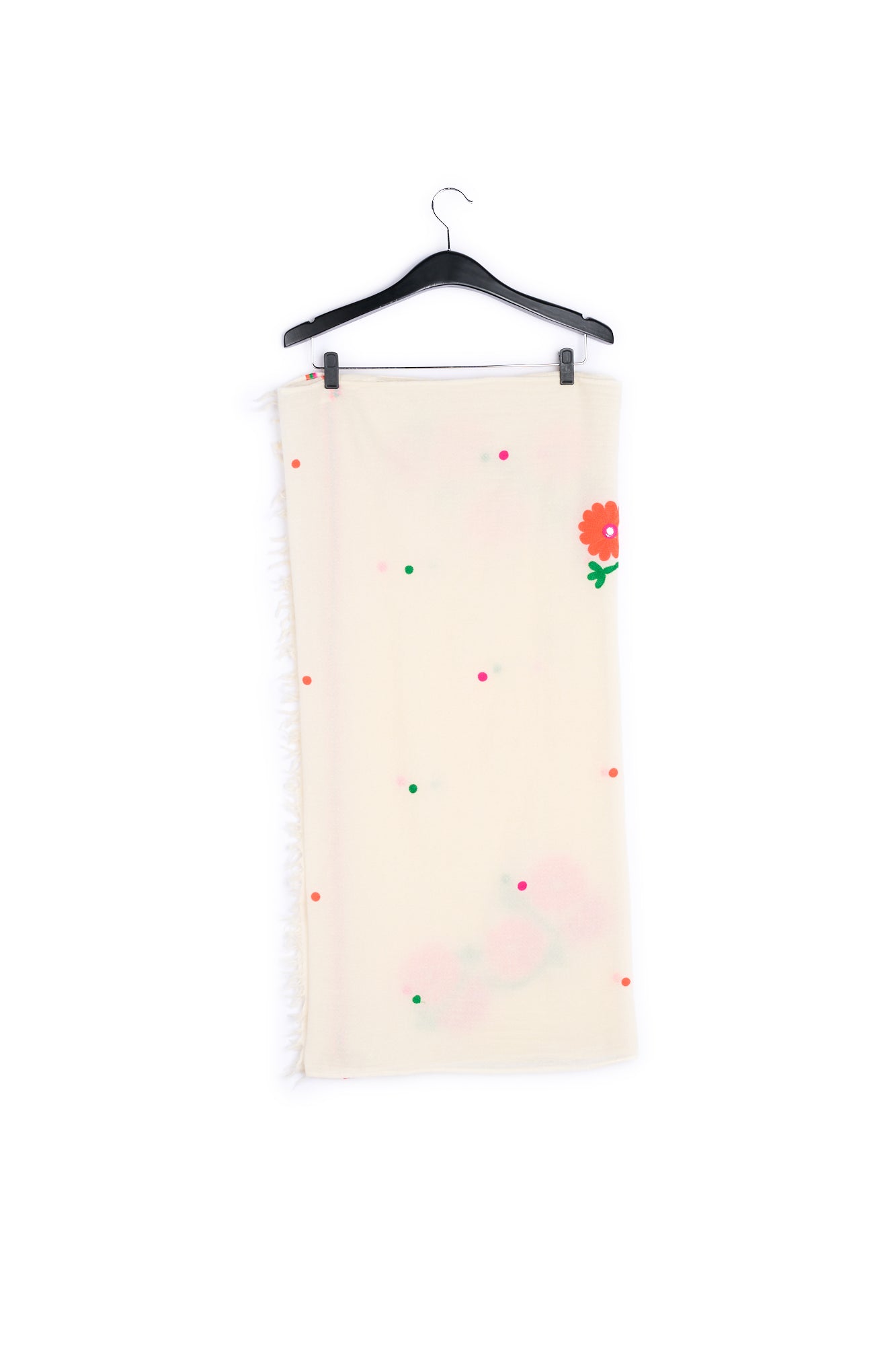 Embroidered light wool scarf RE—SSENTIEL | Essentiel second hand