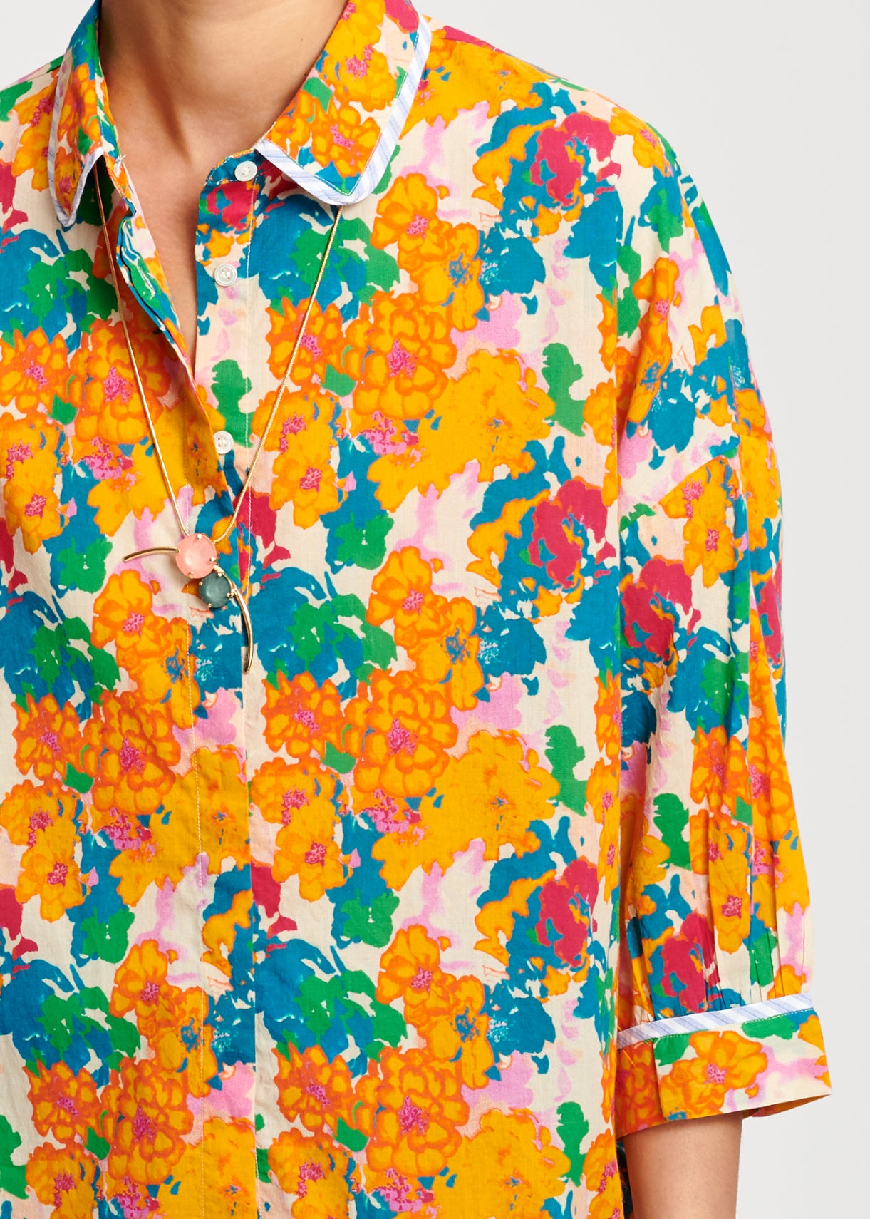 Multicolored floral-print blouse RE—SSENTIEL | Essentiel second hand