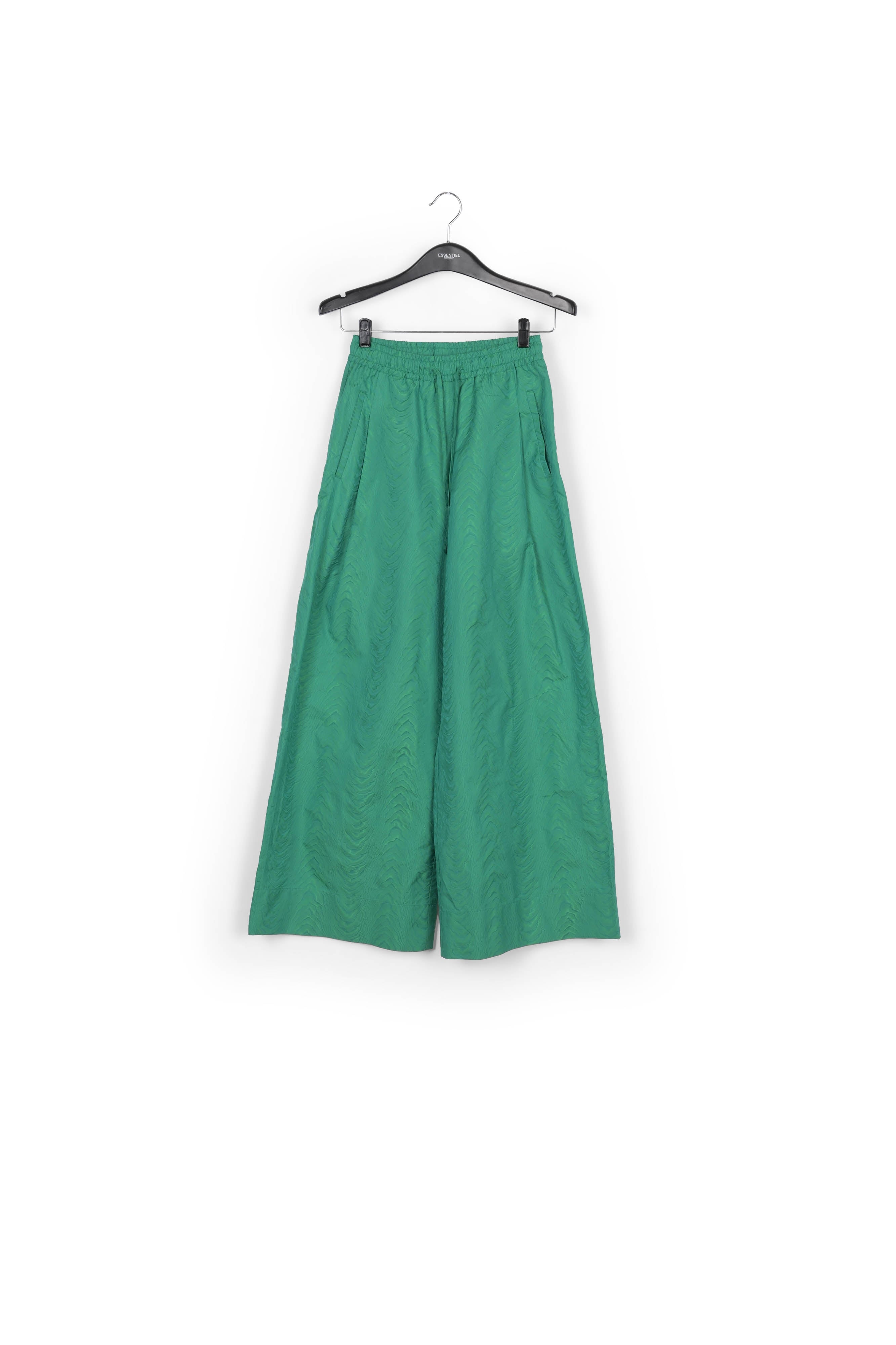 Pantalon large en jacquard vert RE—SSENTIEL | Essentiel second hand