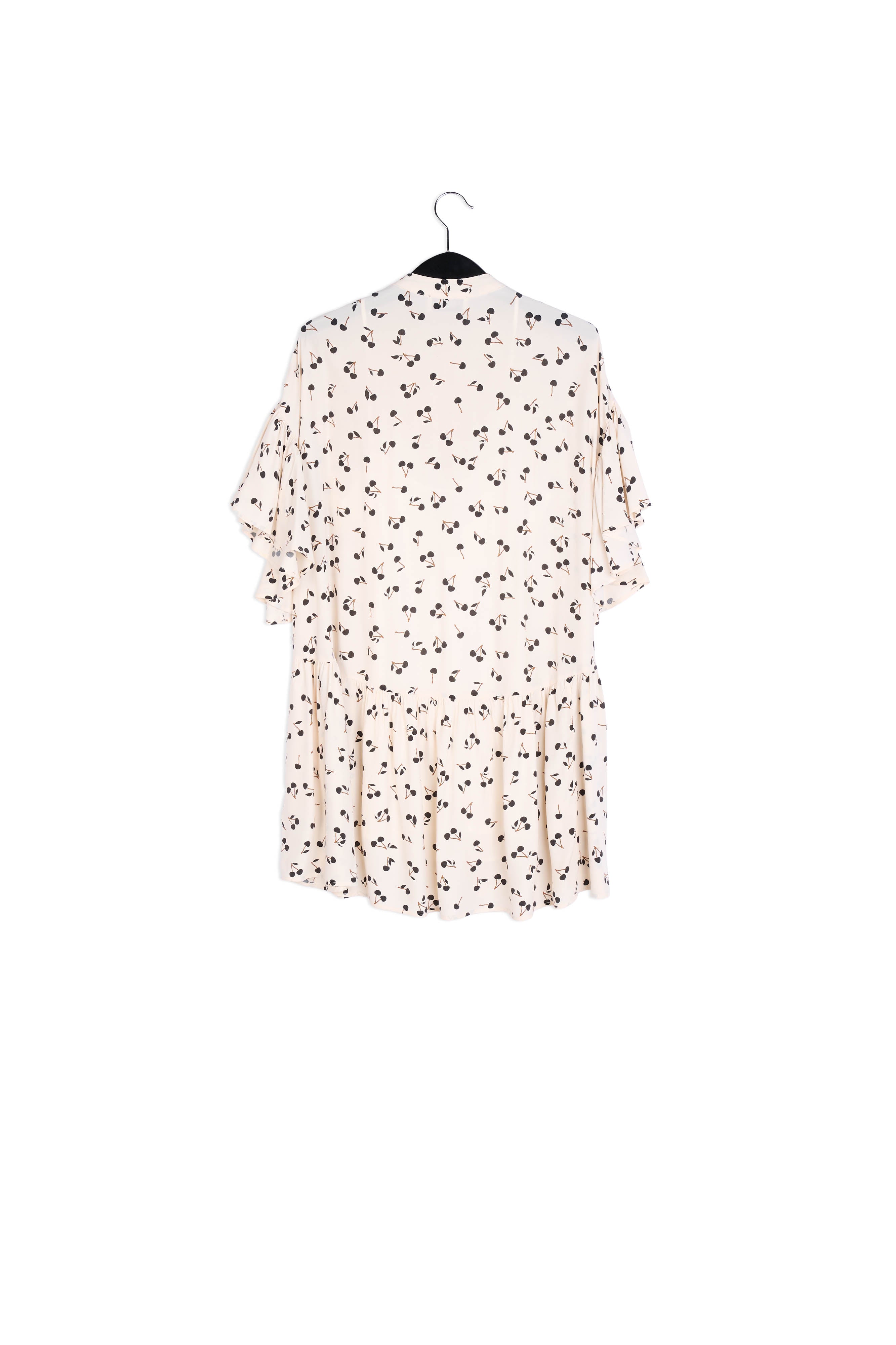 Gebroken witte mini-jurk met kersenprint RE—SSENTIEL | Essentiel second hand