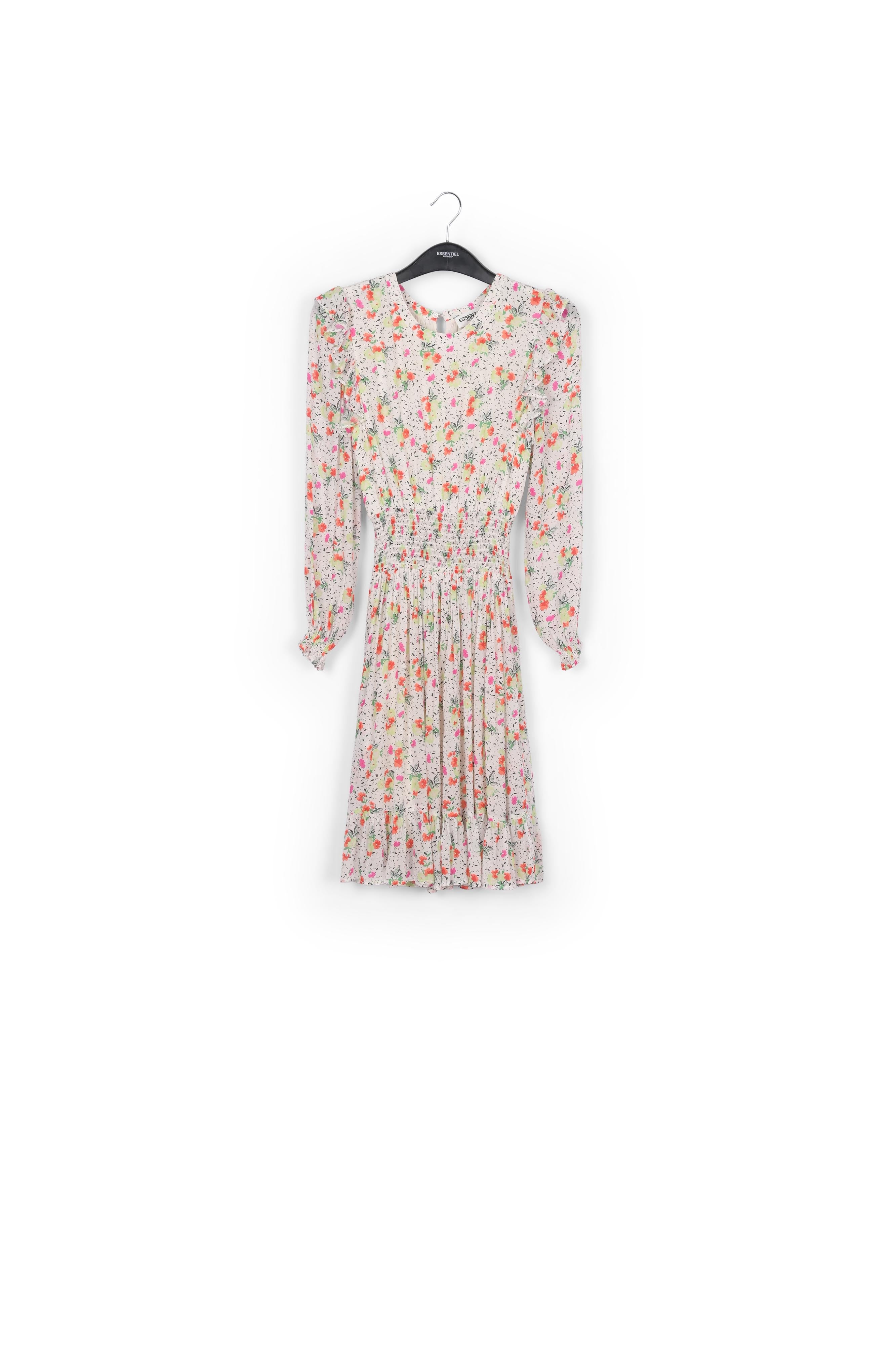 Robe midi blanc cassé à imprimé floral RE—SSENTIEL | Essentiel second hand