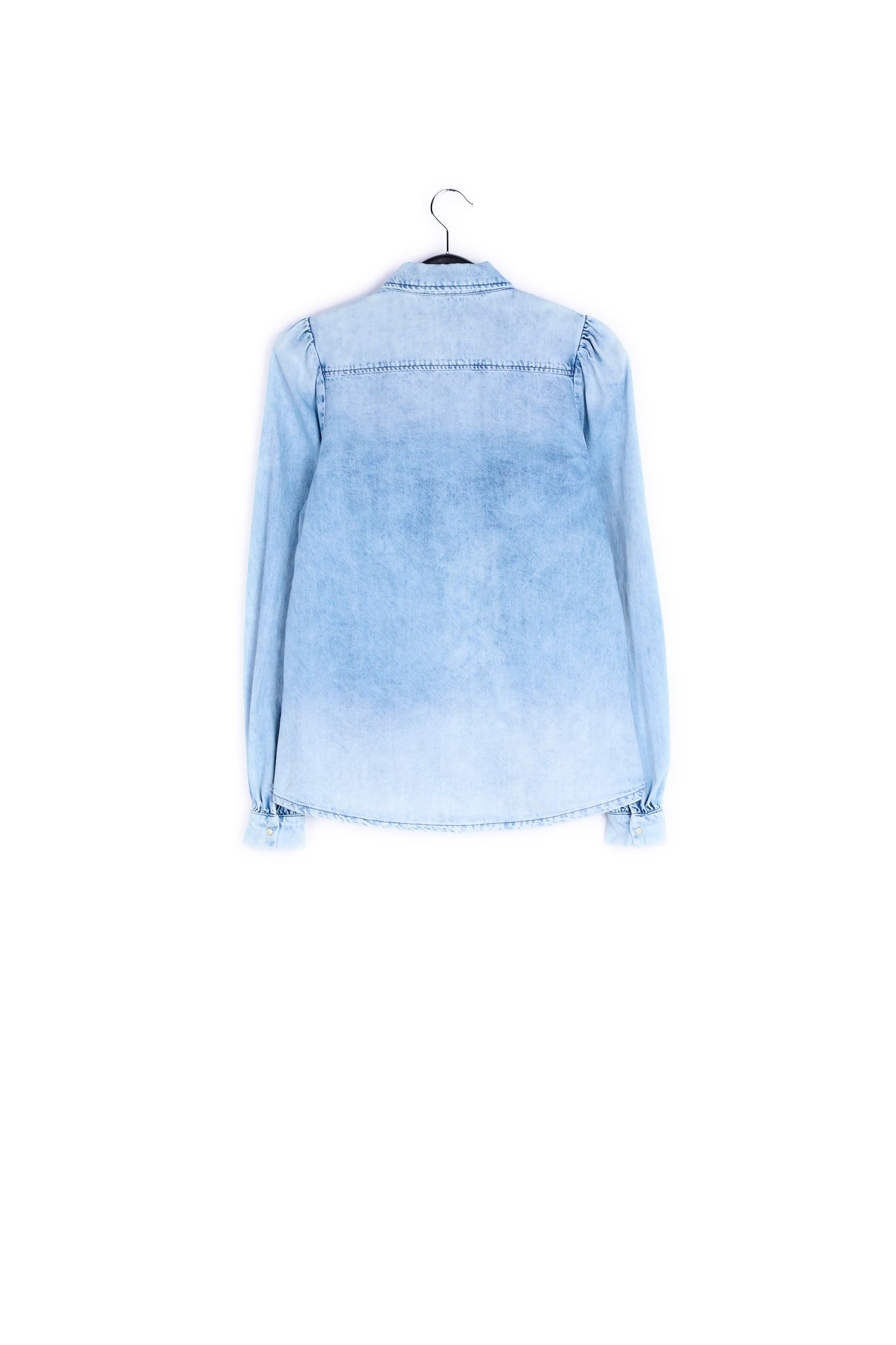 Denim blue faded cotton shirt RE—SSENTIEL | Essentiel second hand