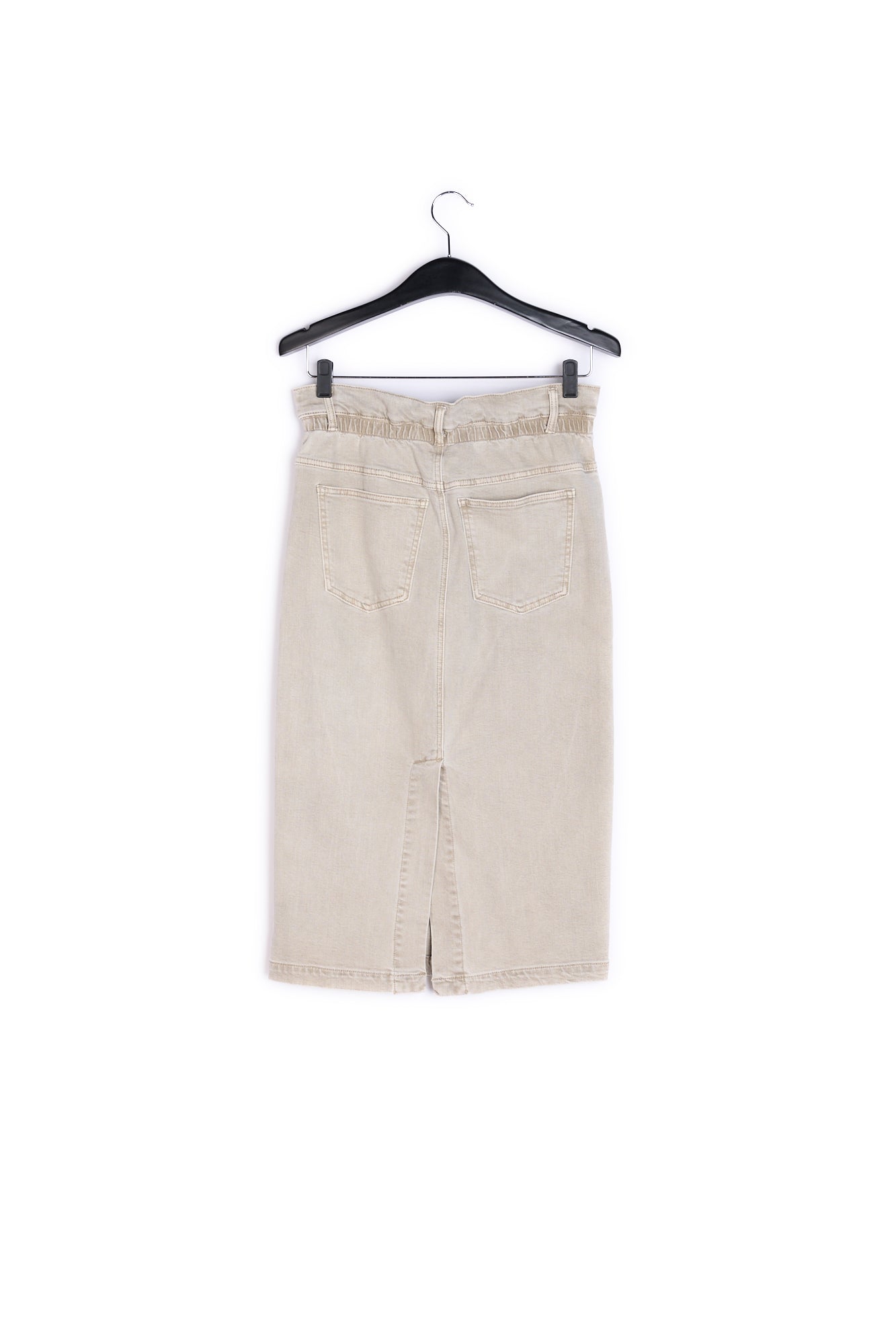 Beige denim pencil skirt RE—SSENTIEL | Essentiel second hand