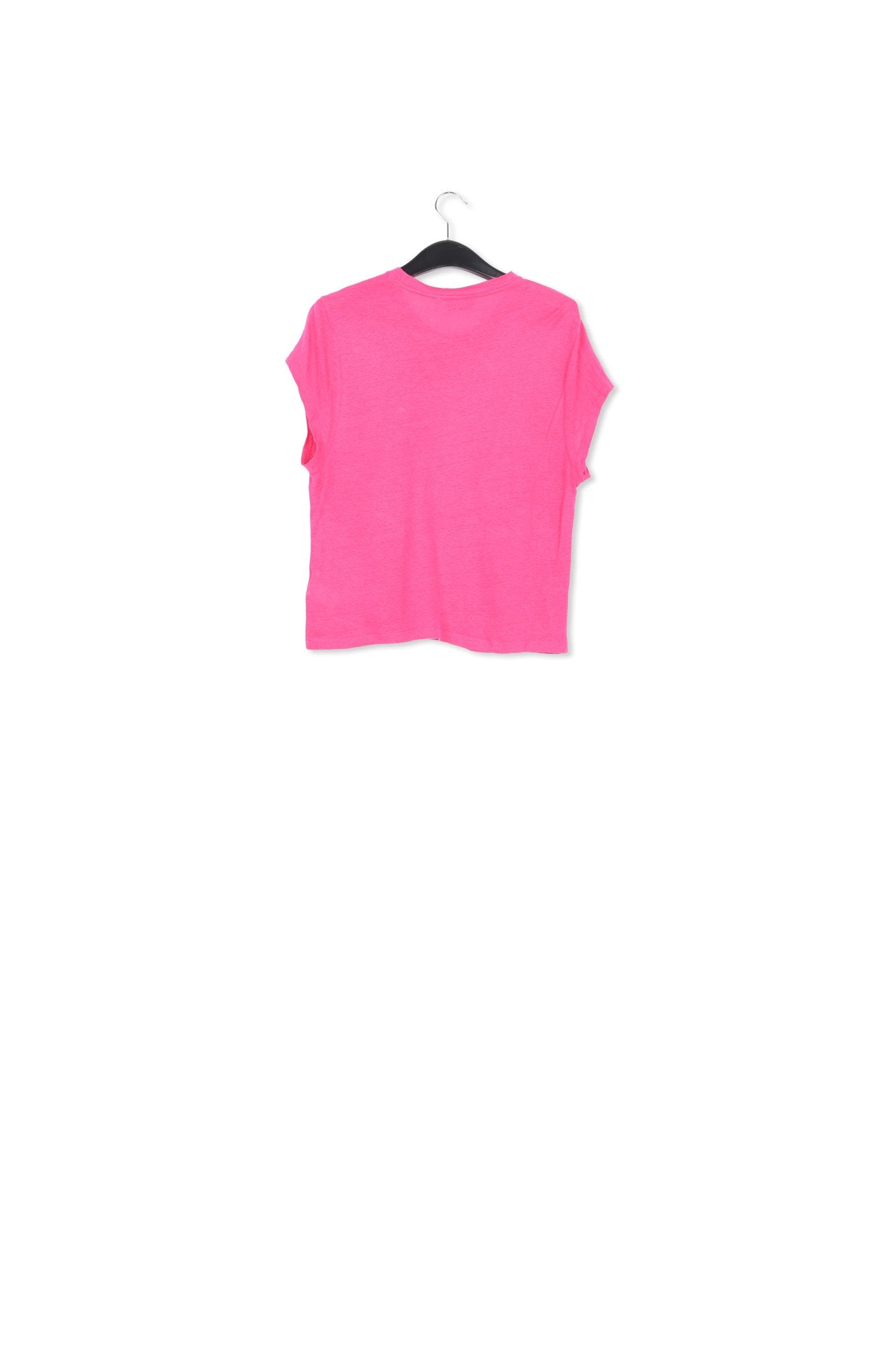 Fuchsia linen T-shirt RE—SSENTIEL | Essentiel second hand