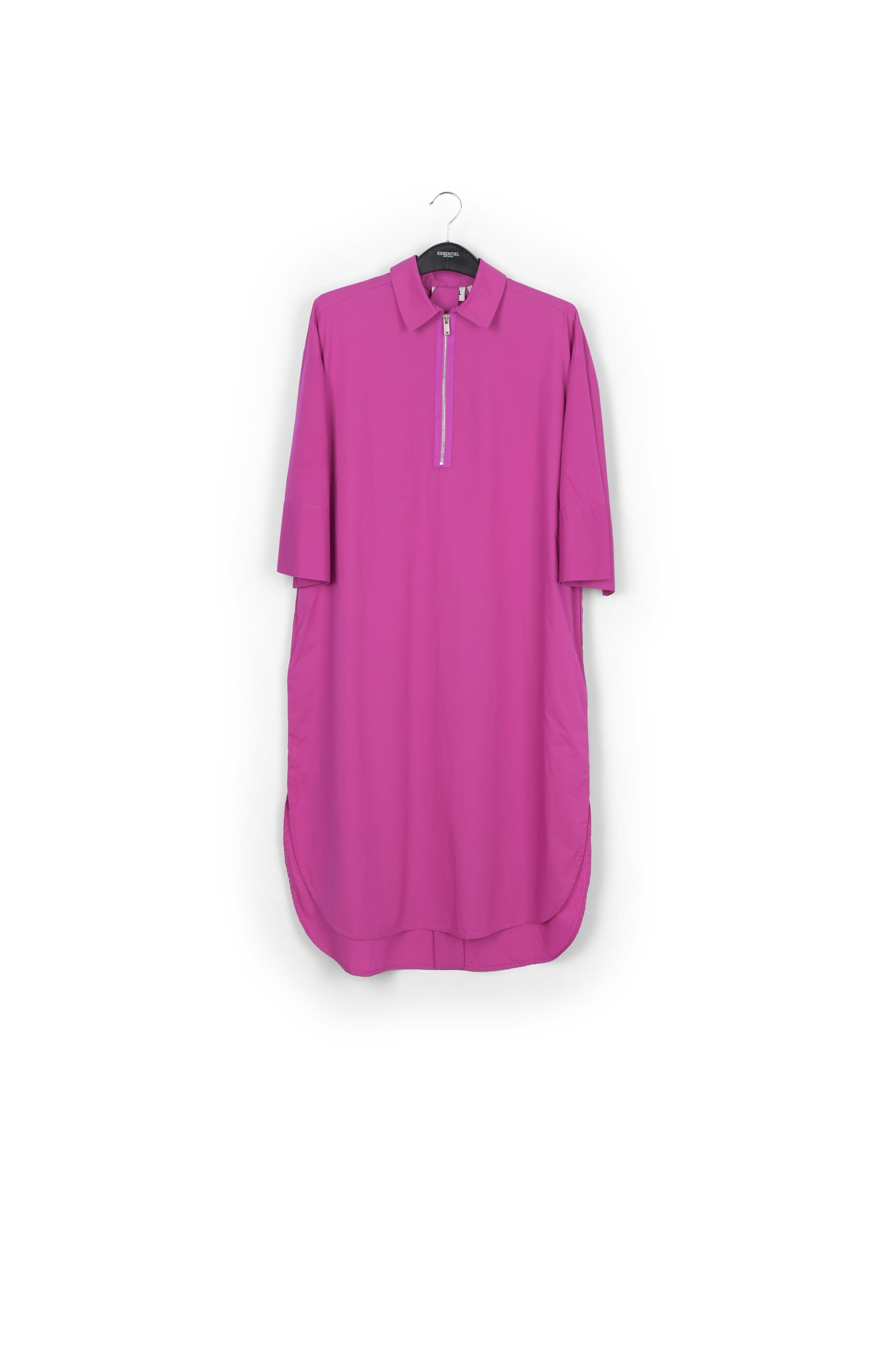 Purple cotton-poplin shirt dress RE—SSENTIEL | Essentiel second hand