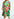 Green, red and purple watercolor-print mini dress Faume - seconde main