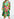 Green, red and purple watercolor-print mini dress Faume - seconde main