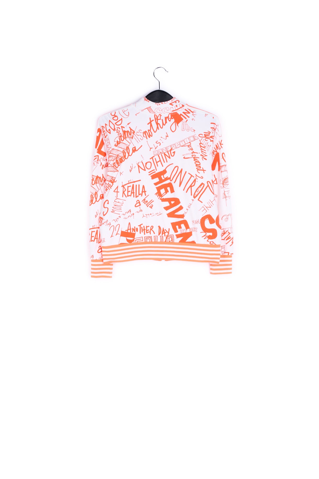 Orange and off-white printed track jacket RE—SSENTIEL | Essentiel second hand