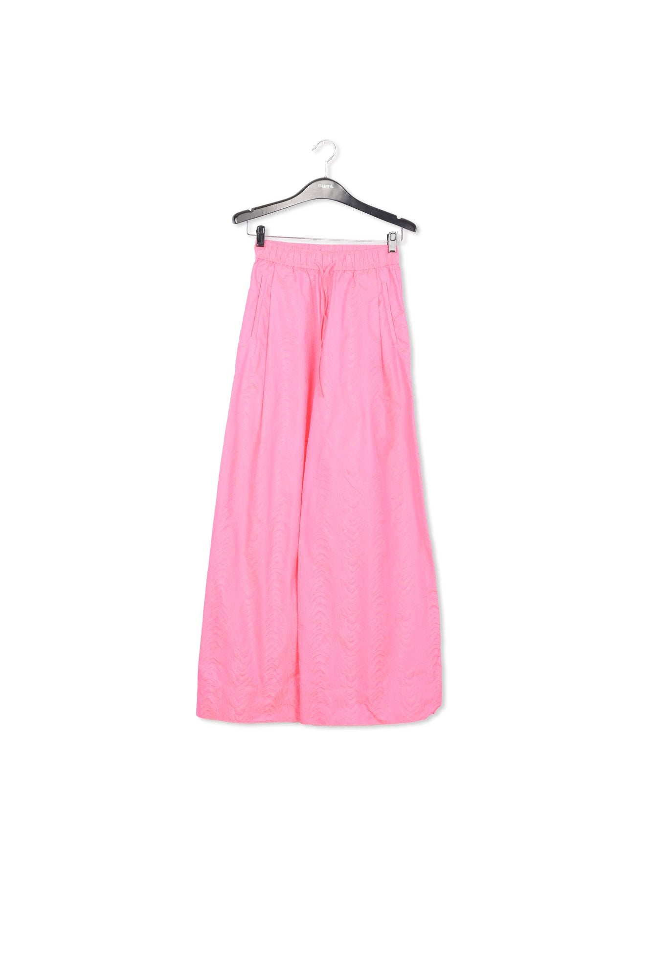 Neon pink jacquard wide-leg pants RE—SSENTIEL | Essentiel second hand