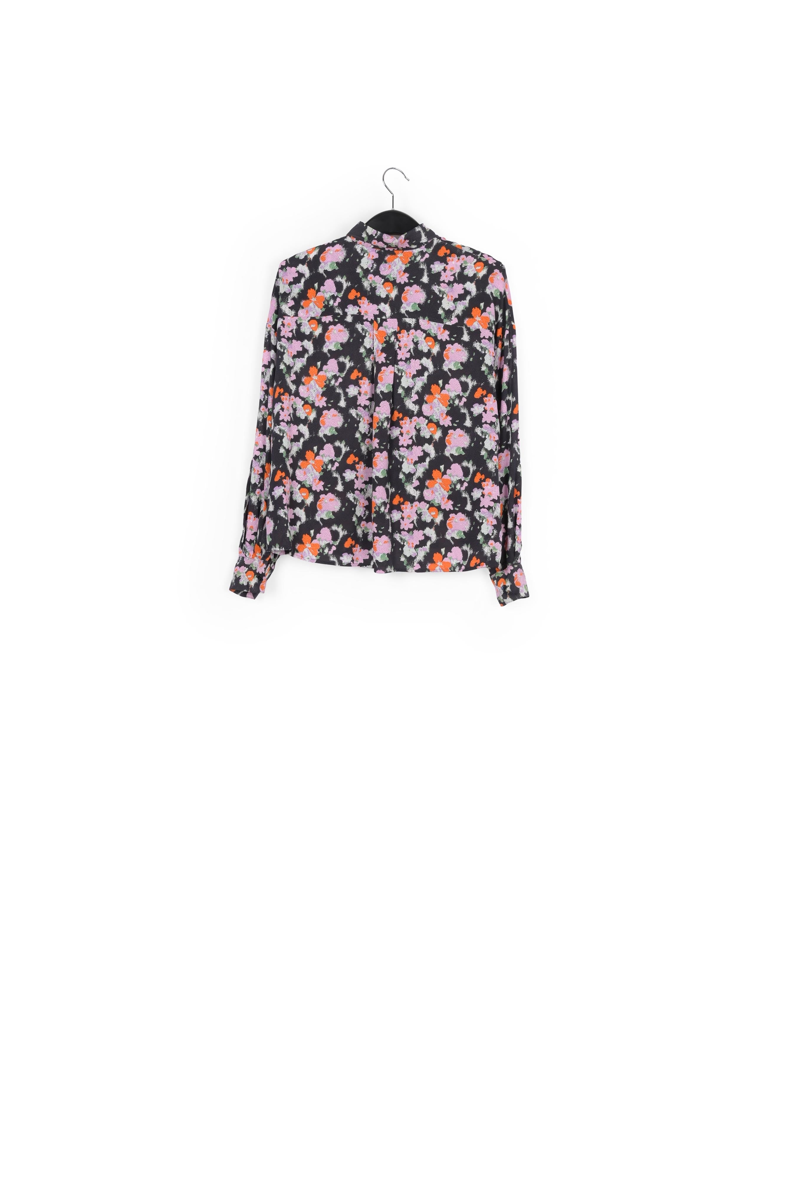 Dark blue loose-fit floral shirt RE—SSENTIEL | Essentiel second hand