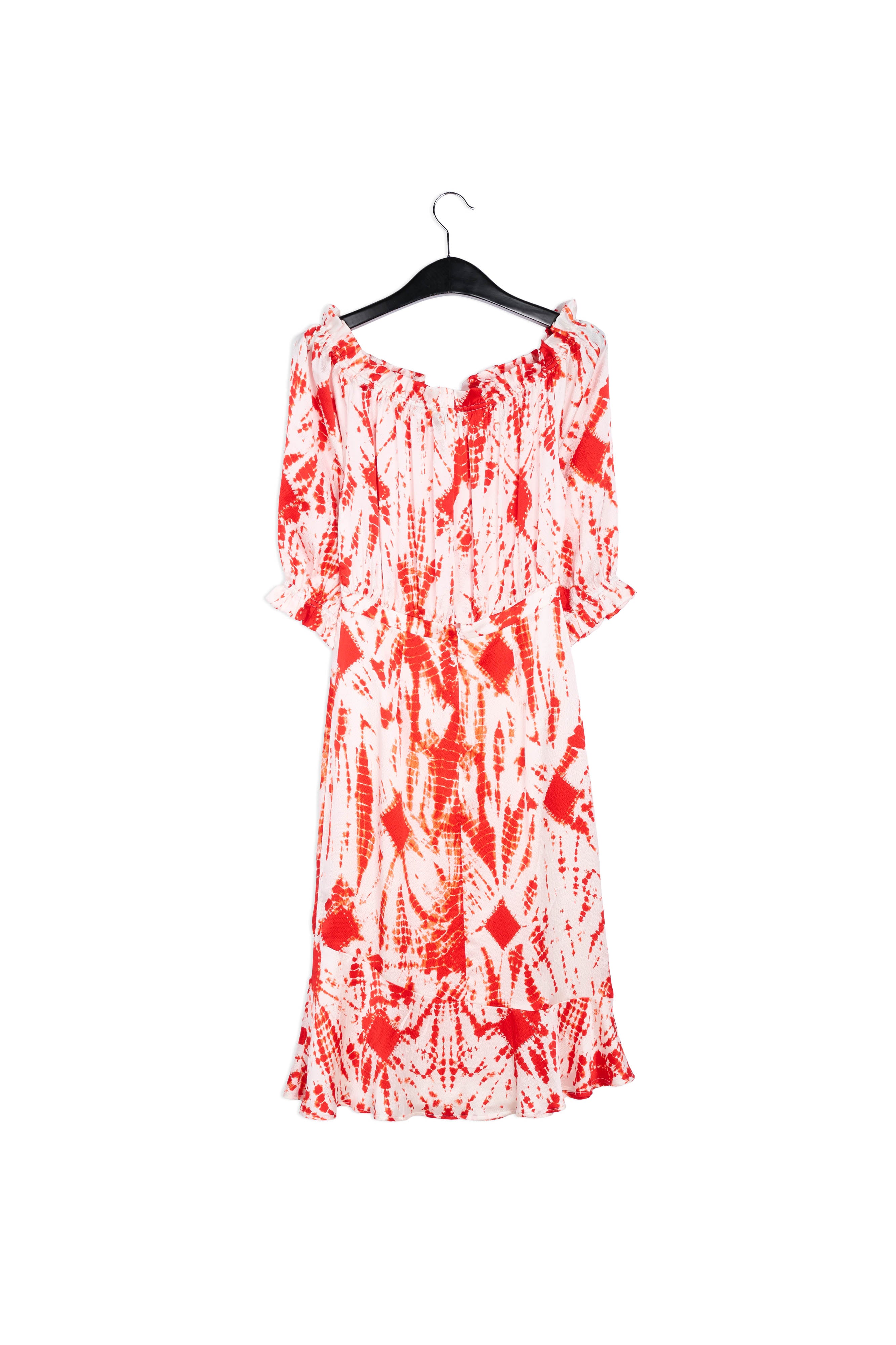 Robe en soie tie-dye blanc cassé et vert RE—SSENTIEL | Essentiel second hand