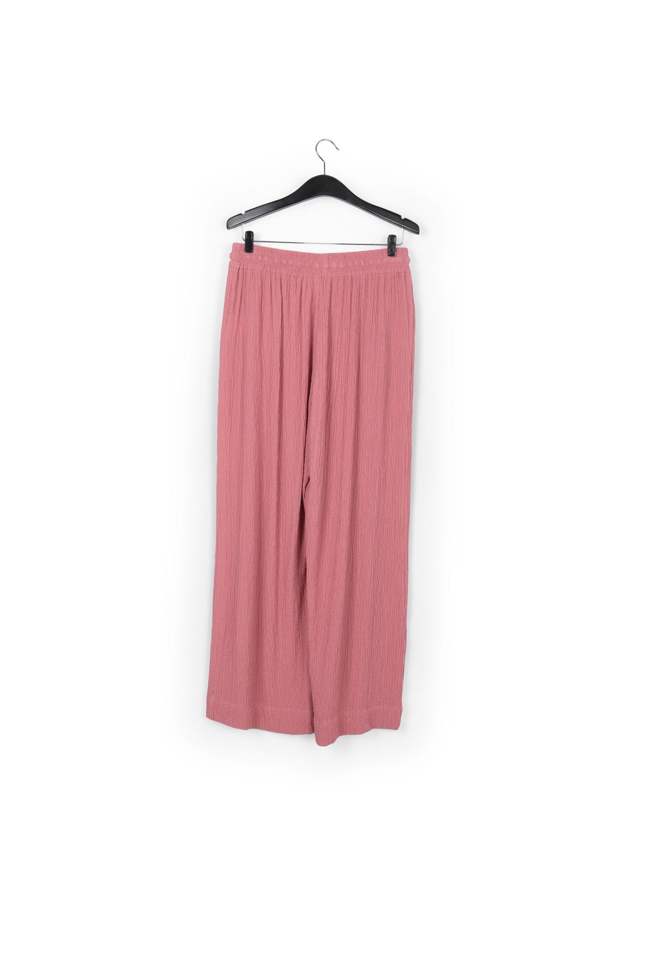 Vintage pink wide-leg seersucker pants RE—SSENTIEL | Essentiel second hand