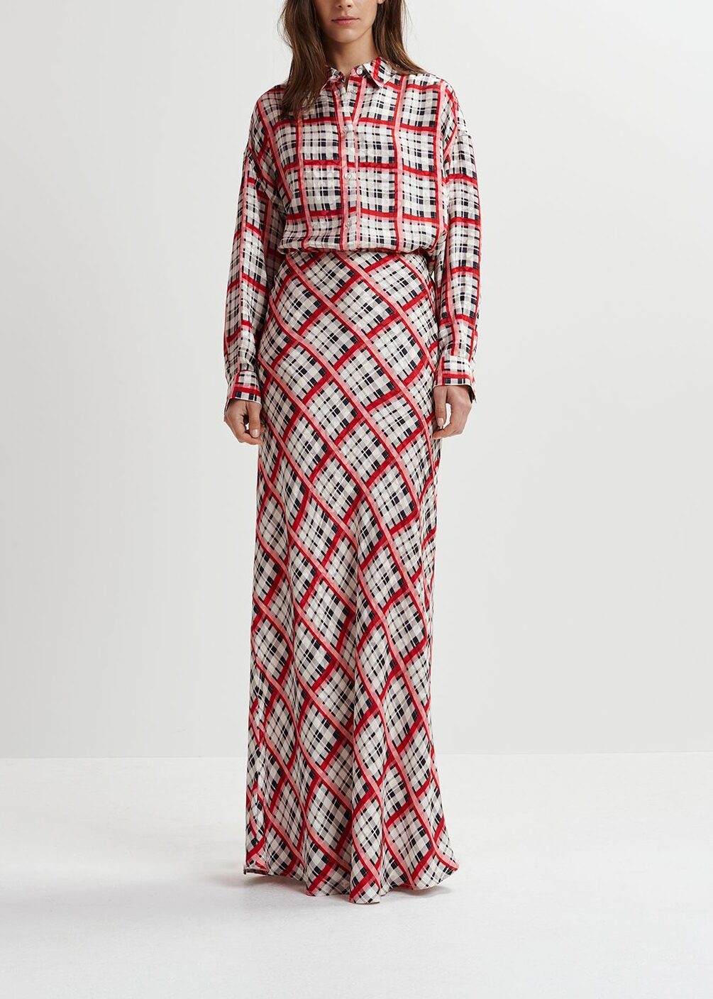 White, black and red checked shirt RE—SSENTIEL | Essentiel second hand