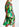 Groene, rode en paarse mini-jurk met aquarelprint Faume - seconde main