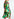 Green, red and purple watercolor-print mini dress Faume - seconde main