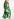 Green, red and purple watercolor-print mini dress Faume - seconde main