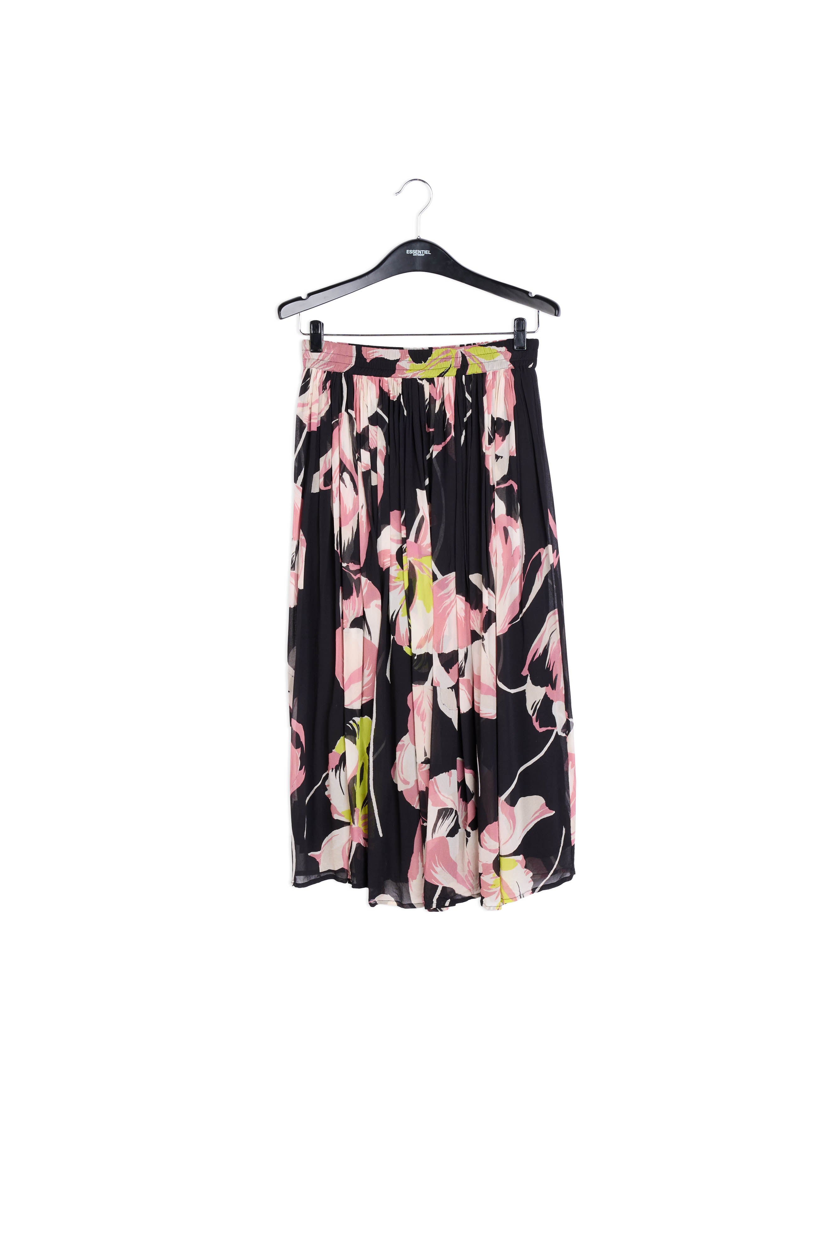 Black and off-white dotted maxi skirt RE—SSENTIEL | Essentiel second hand