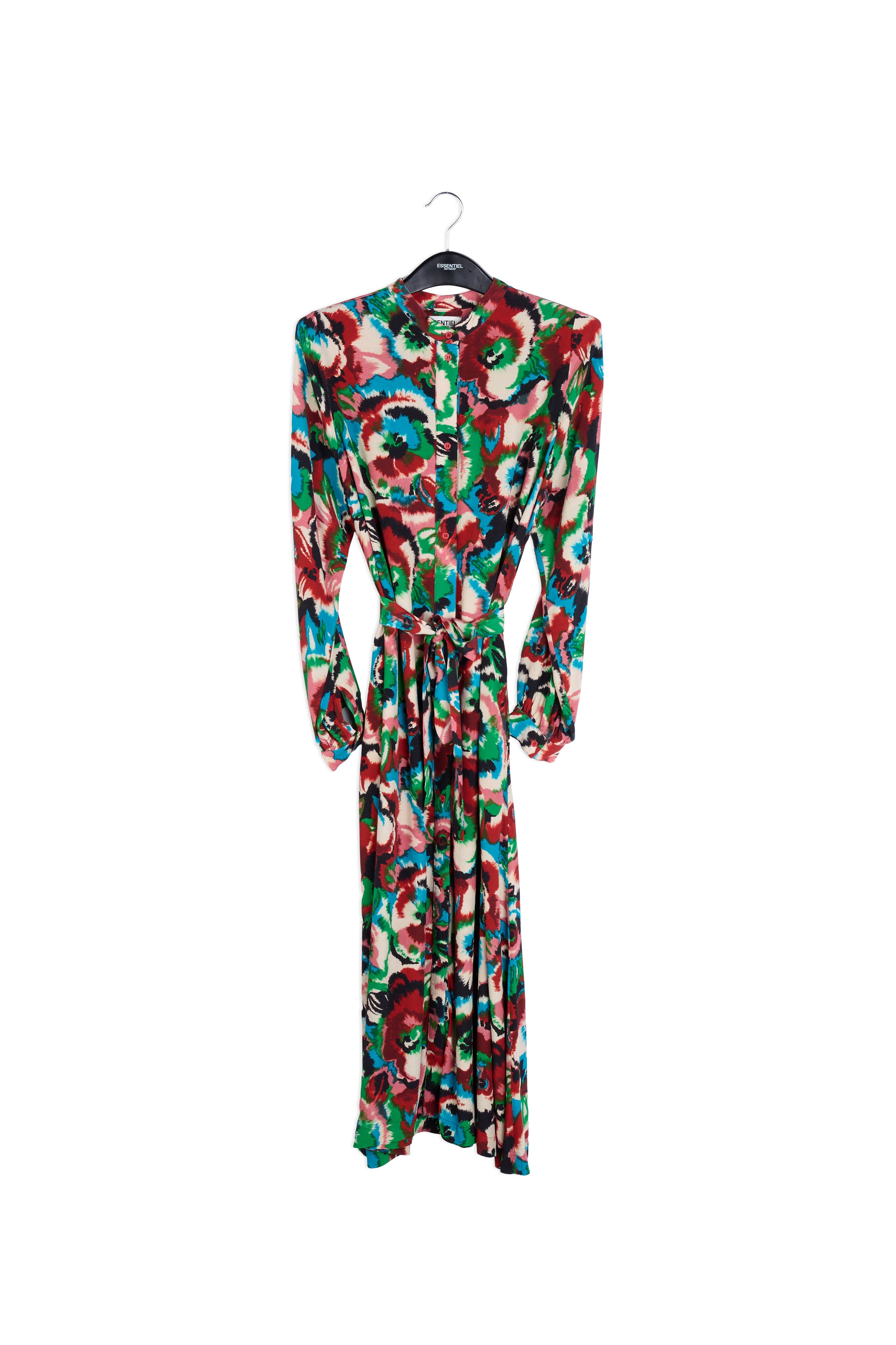 Multicolor floral-print shirt dress RE—SSENTIEL | Essentiel second hand