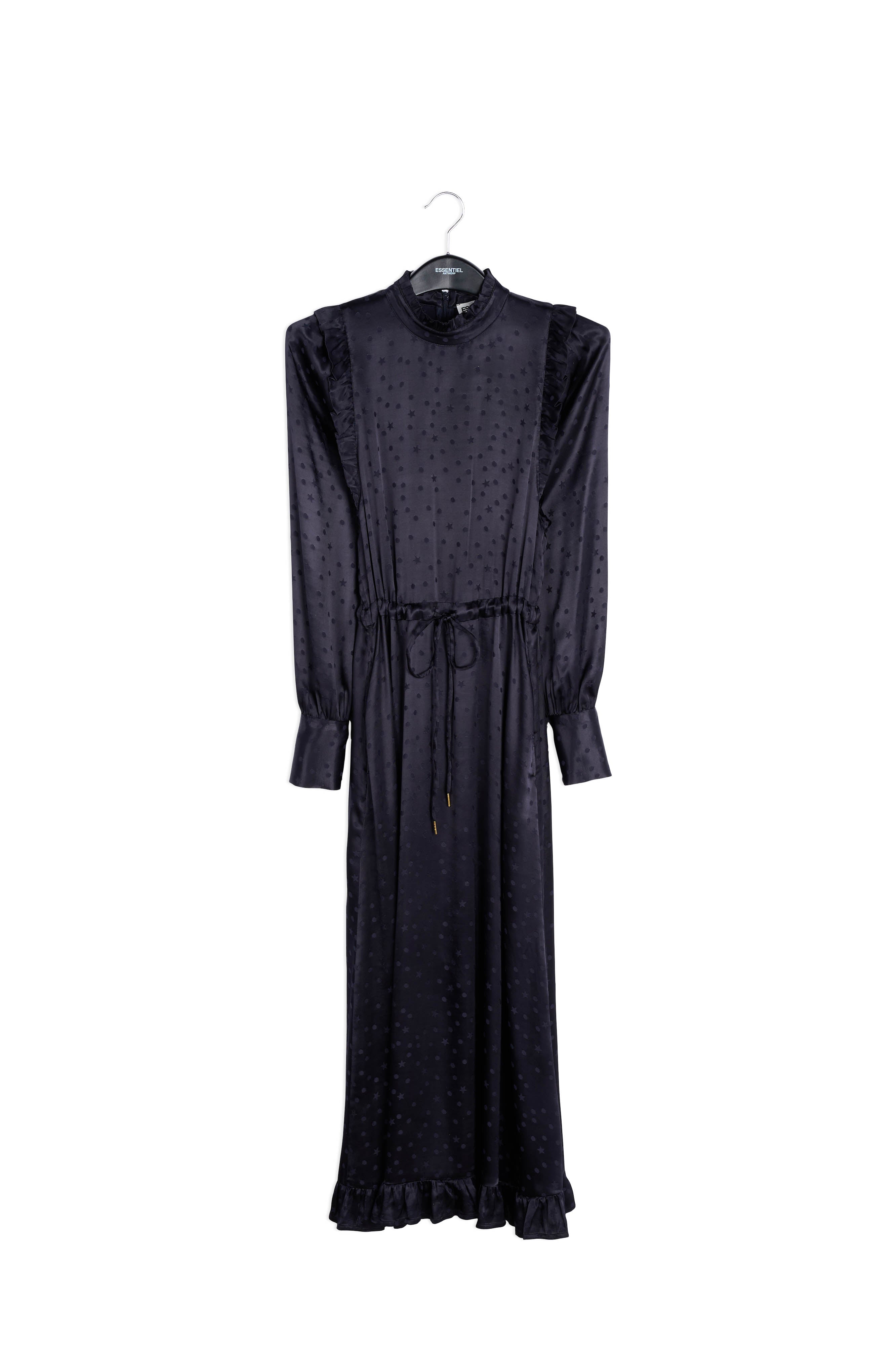 Black jacquard midi dress RE—SSENTIEL | Essentiel second hand