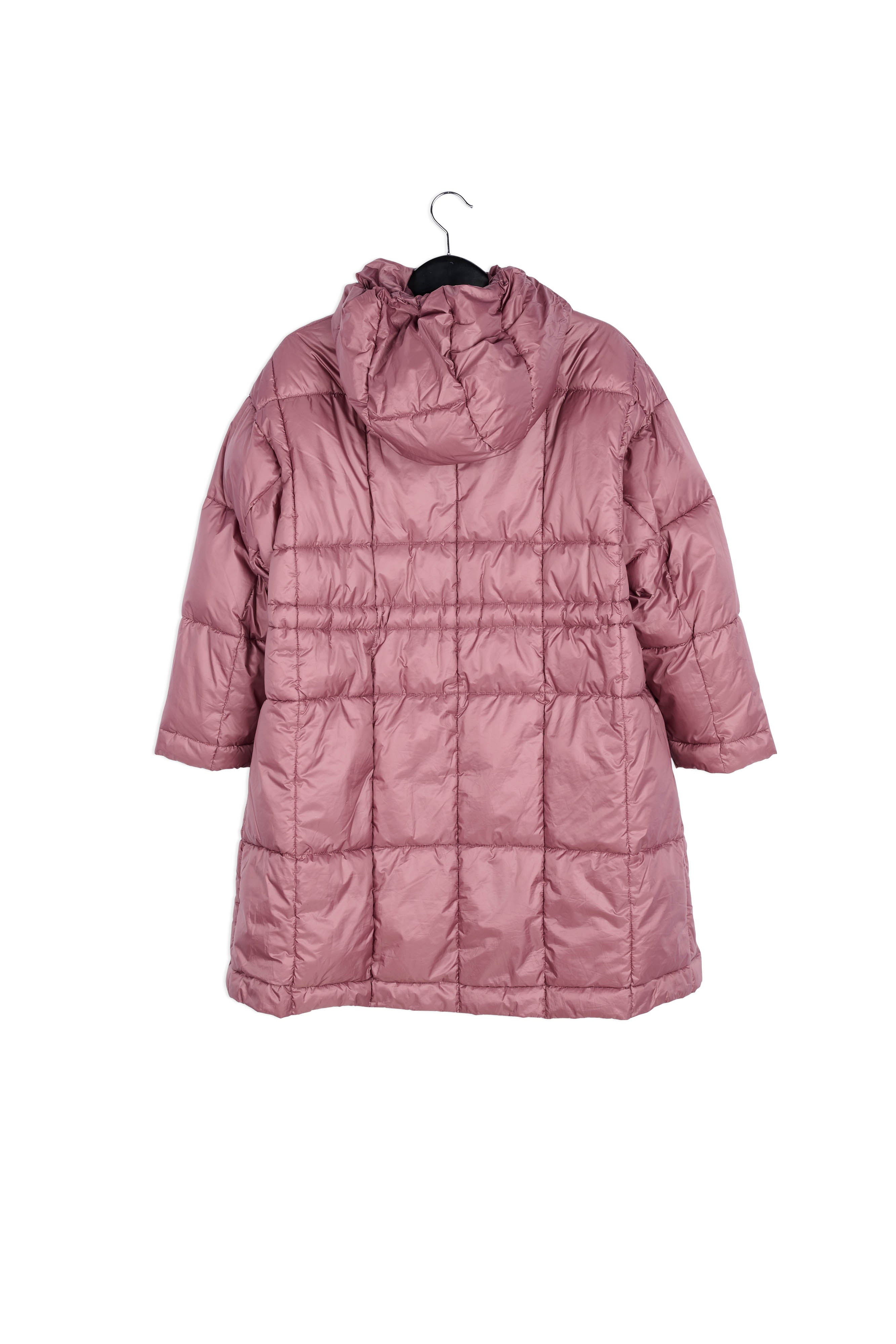 Vintage pink hooded puffer coat RE—SSENTIEL | Essentiel second hand