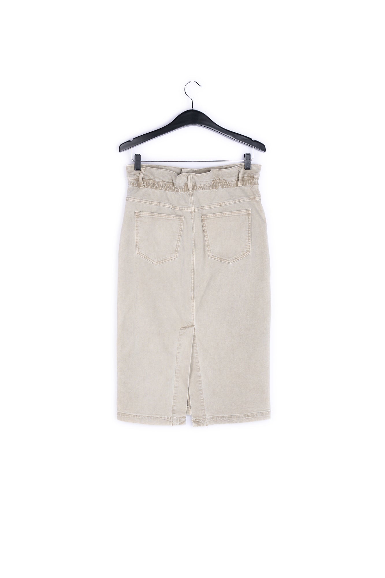 Beige denim pencil skirt RE—SSENTIEL | Essentiel second hand