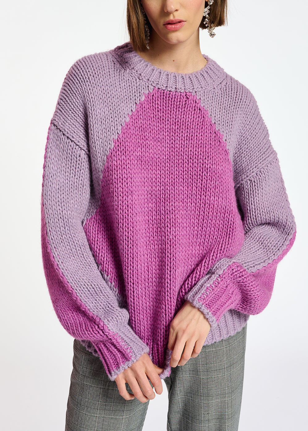 Pull en tricot épais bleu RE—SSENTIEL | Essentiel second hand