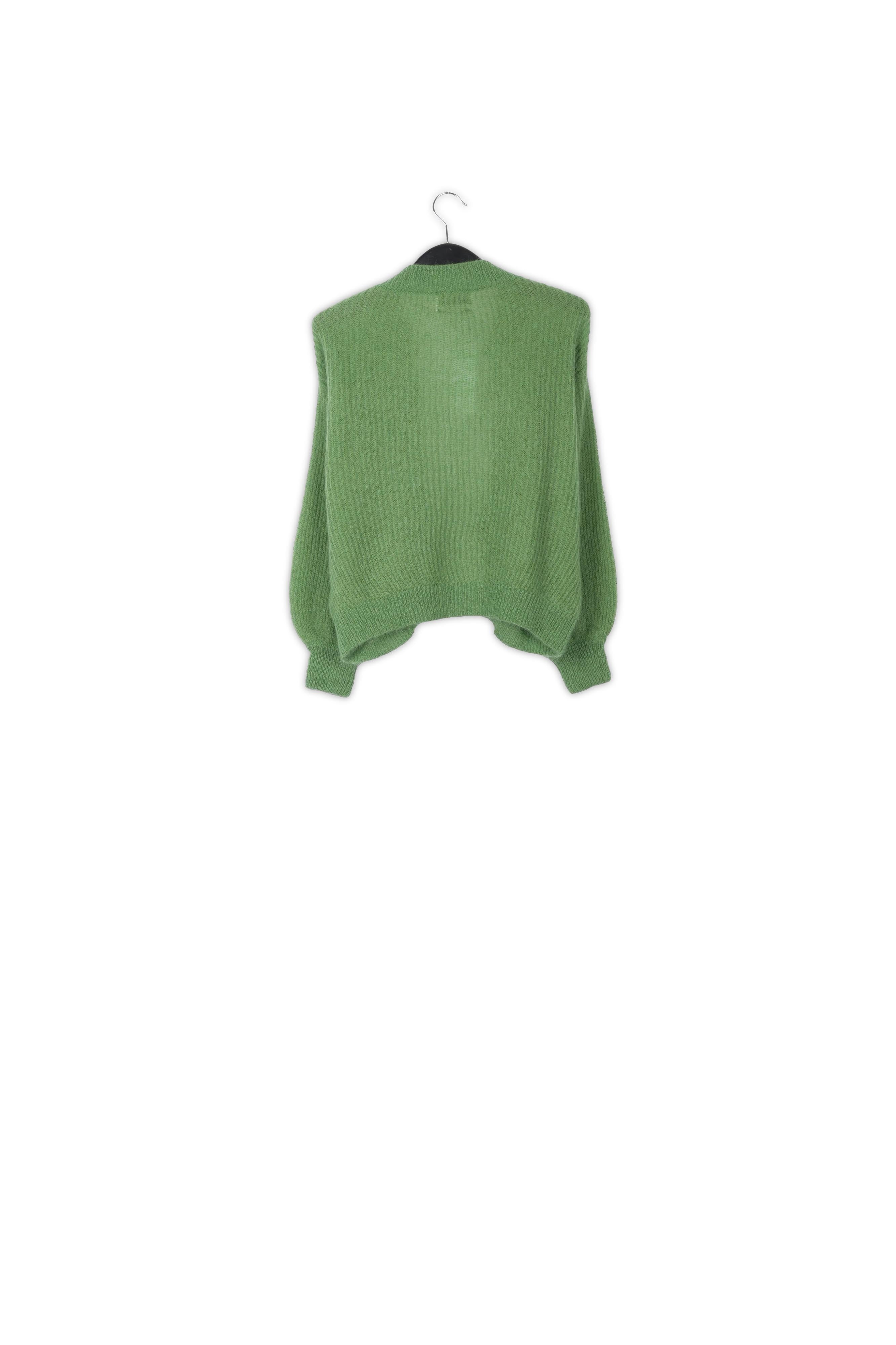 Green mohair and wool blend cardigan RE—SSENTIEL | Essentiel second hand