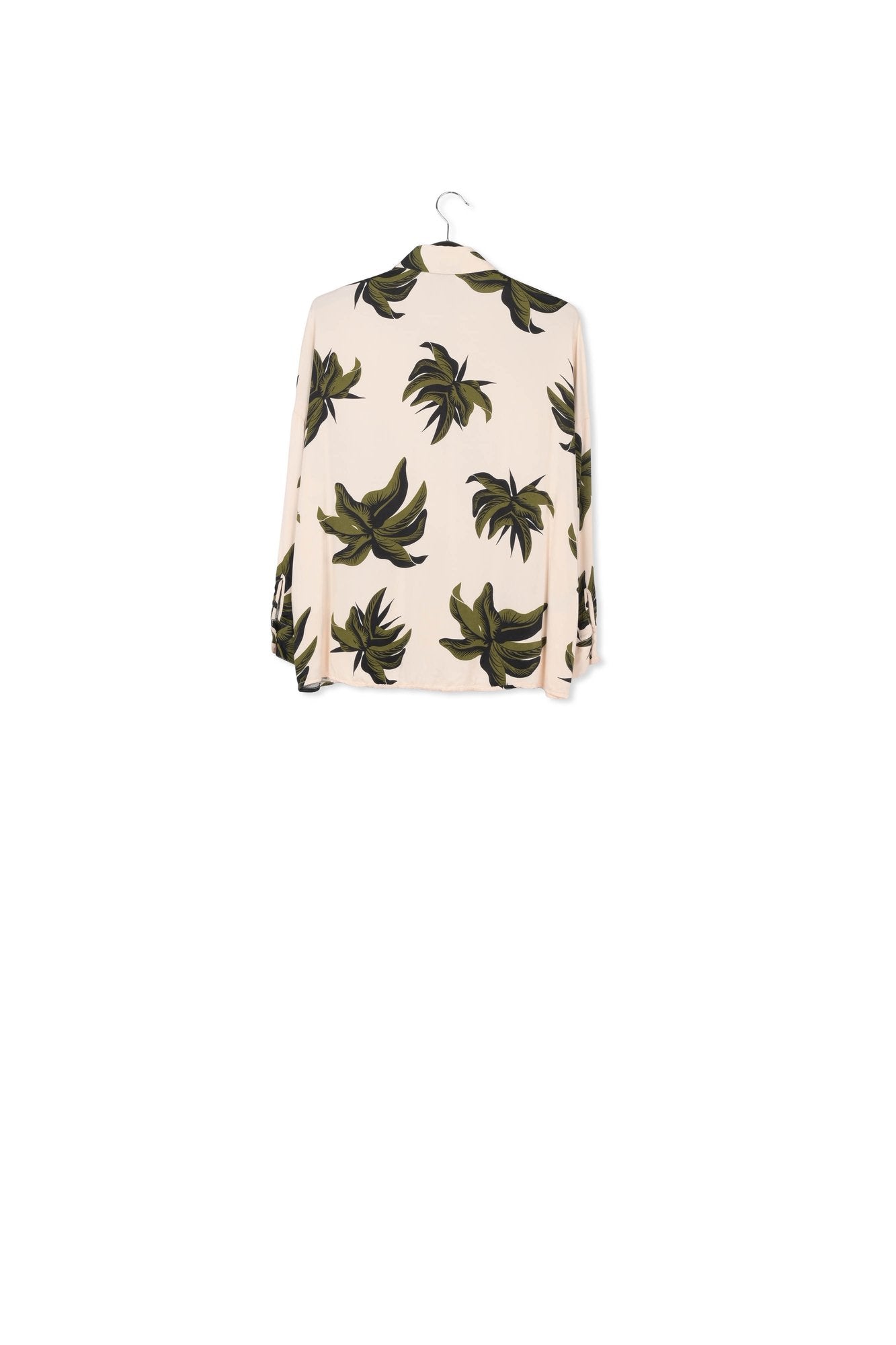 Off-white and green floral print shirt RE—SSENTIEL | Essentiel second hand