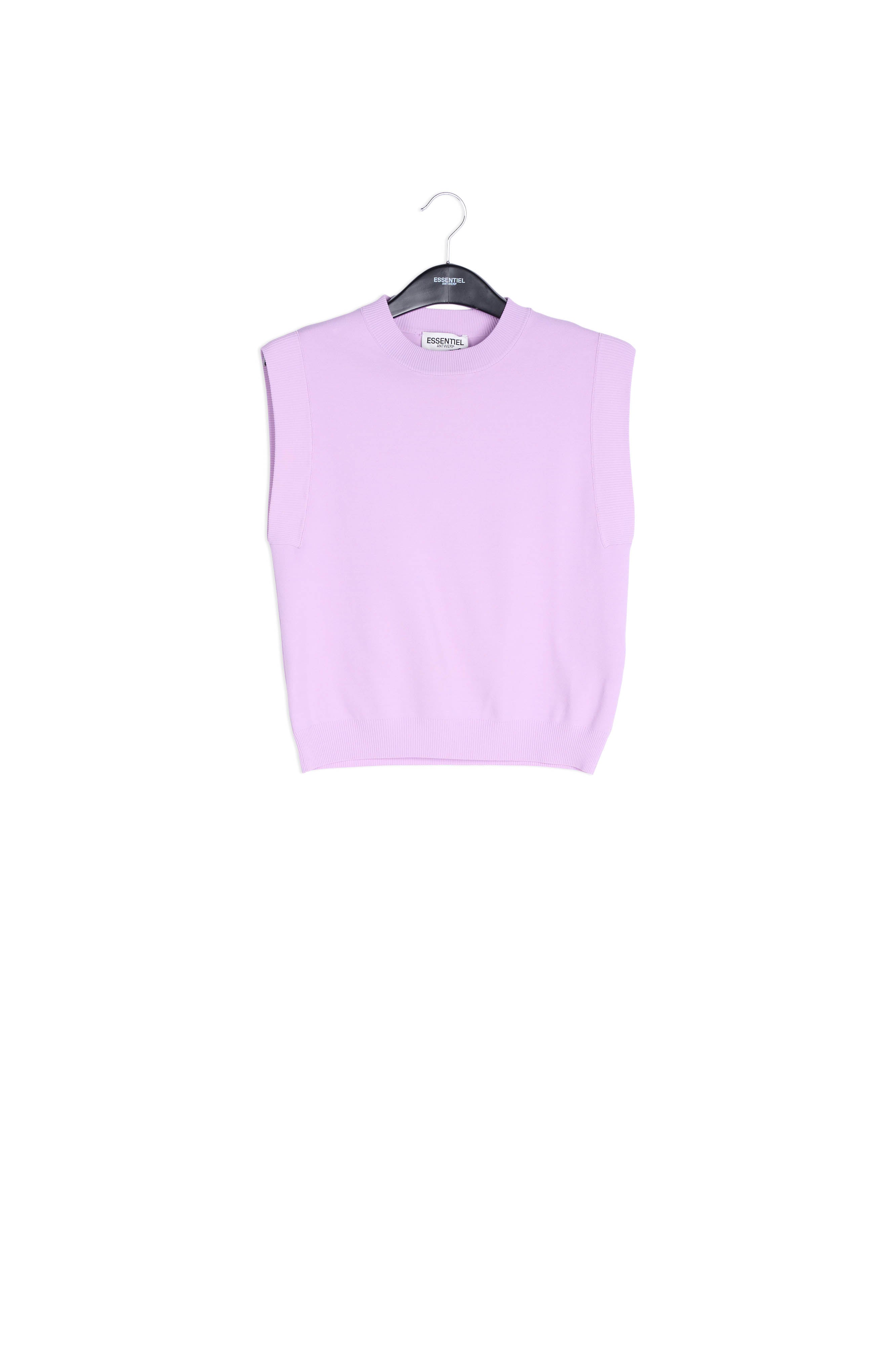 Lilac sleeveless knitted top RE—SSENTIEL | Essentiel second hand