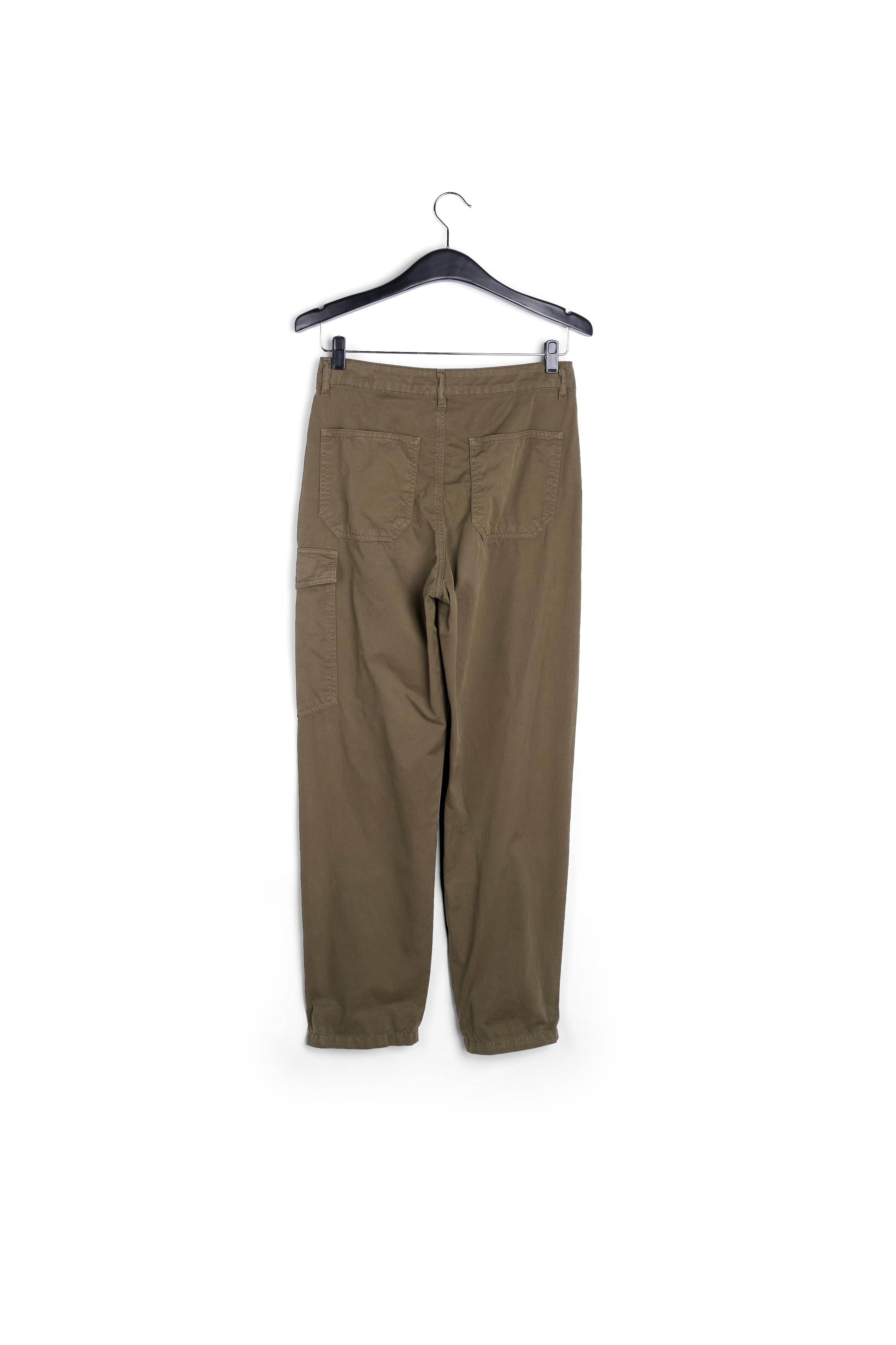 Pantalon treillis vert armé en coton RE—SSENTIEL | Essentiel second hand