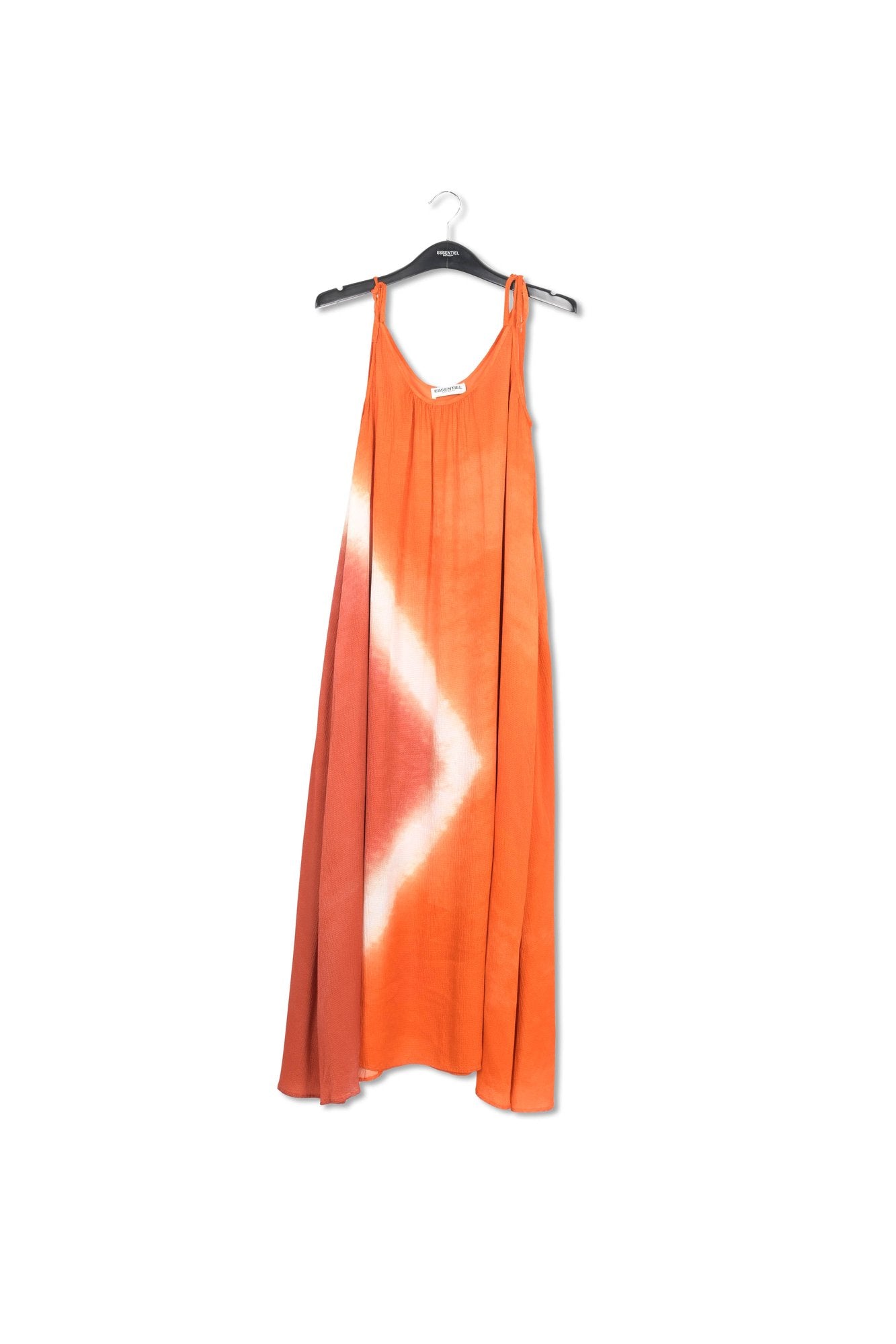 Orange strappy tie-dye maxi dress RE—SSENTIEL | Essentiel second hand